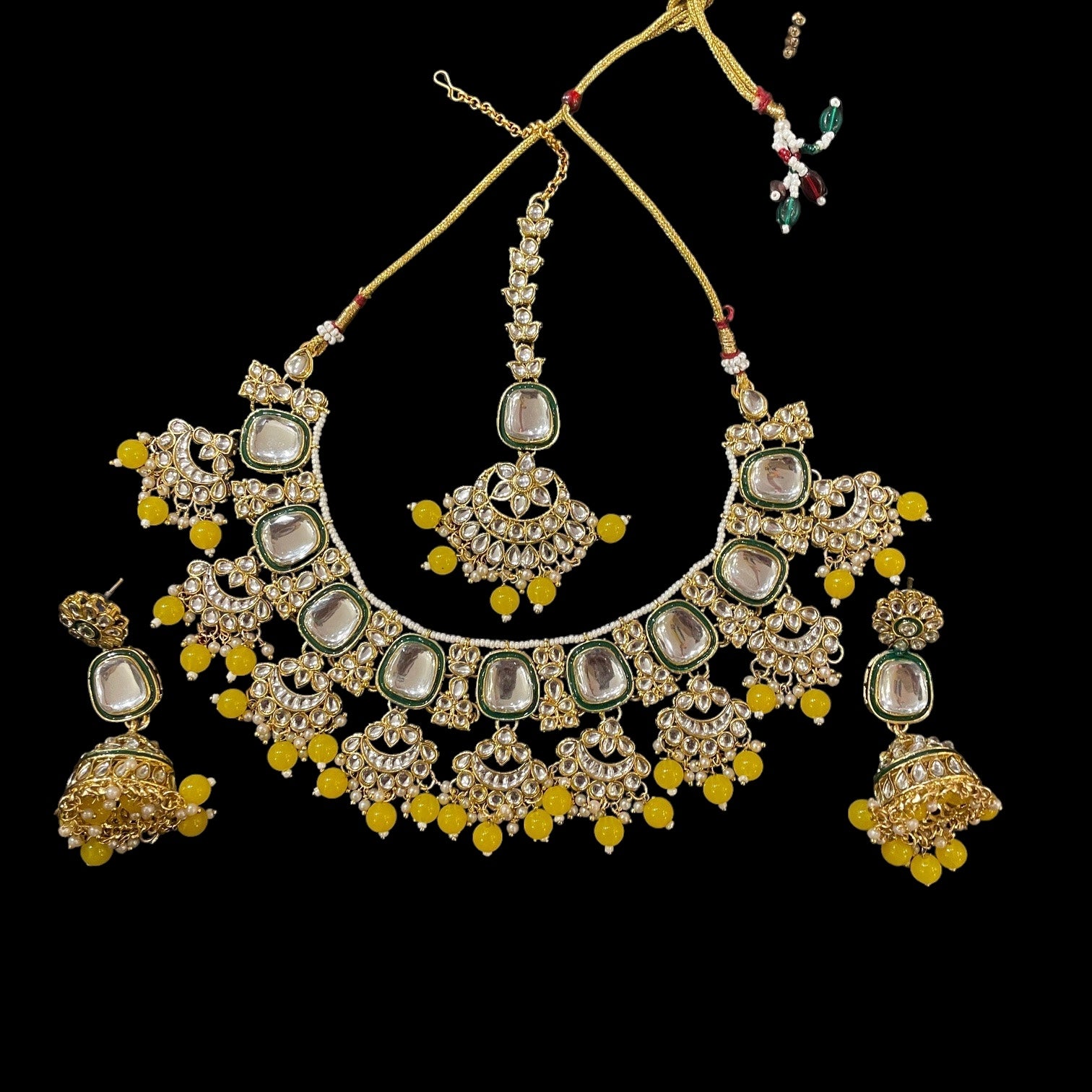 Polki Jhumka Necklace Sets-5 Colors