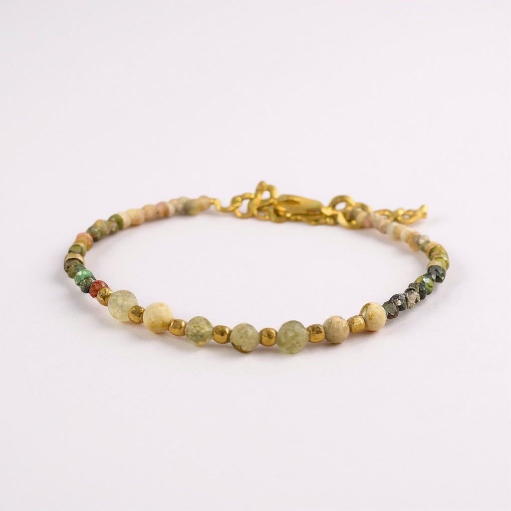 MK Semi Precious Mini Stone Bracelet-Colors - Vintage India NYC