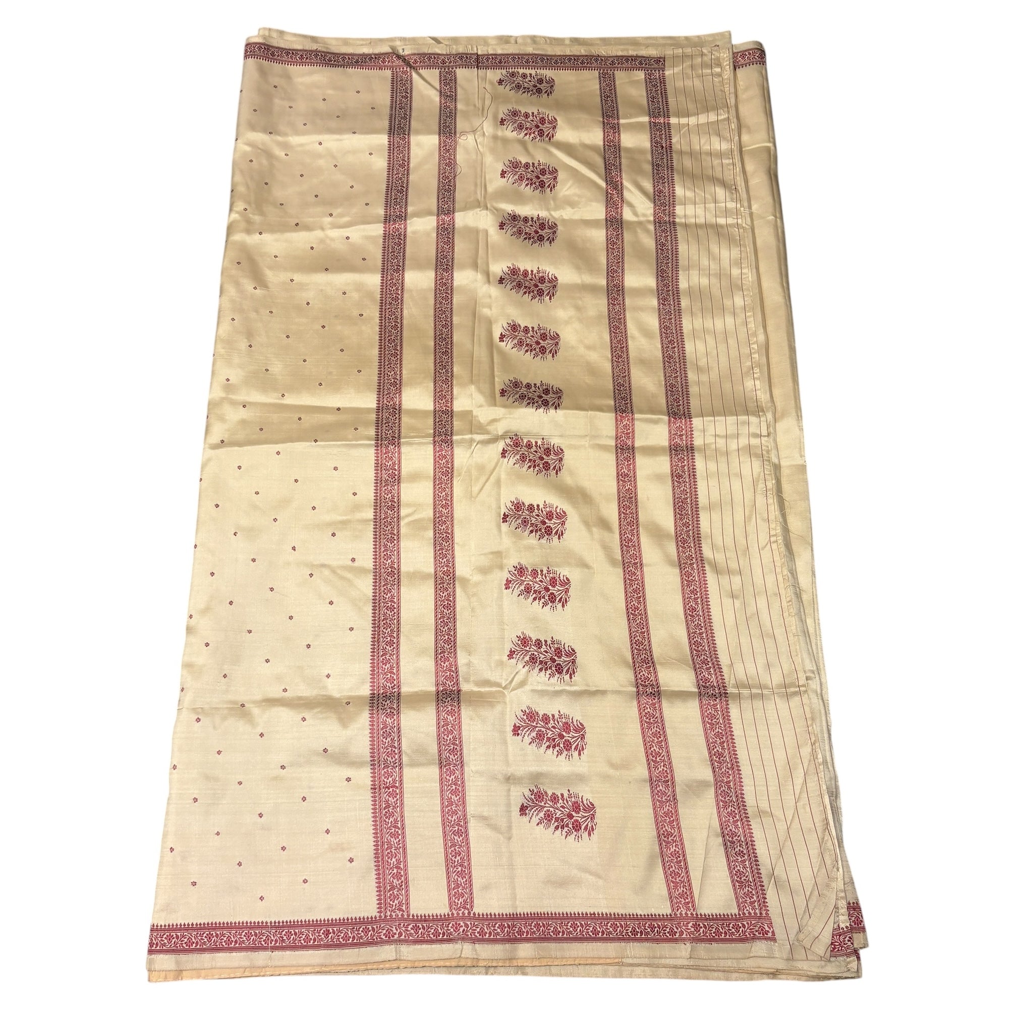 Assamese Muga Silk Saree - Vintage India NYC