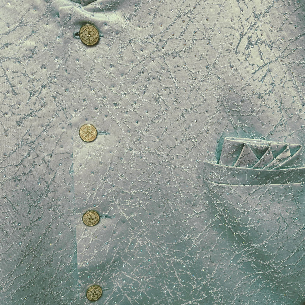 Brushstroke Sea Foam Sherwani