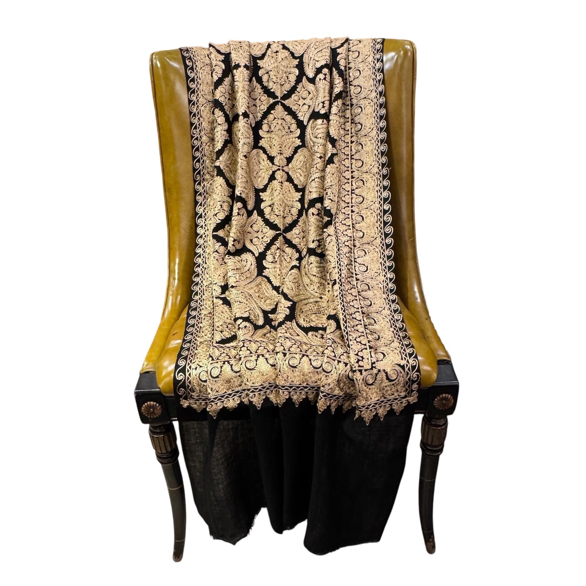 Fine Quality Kashmir Embroidered Wool Shawls - 5 Colors