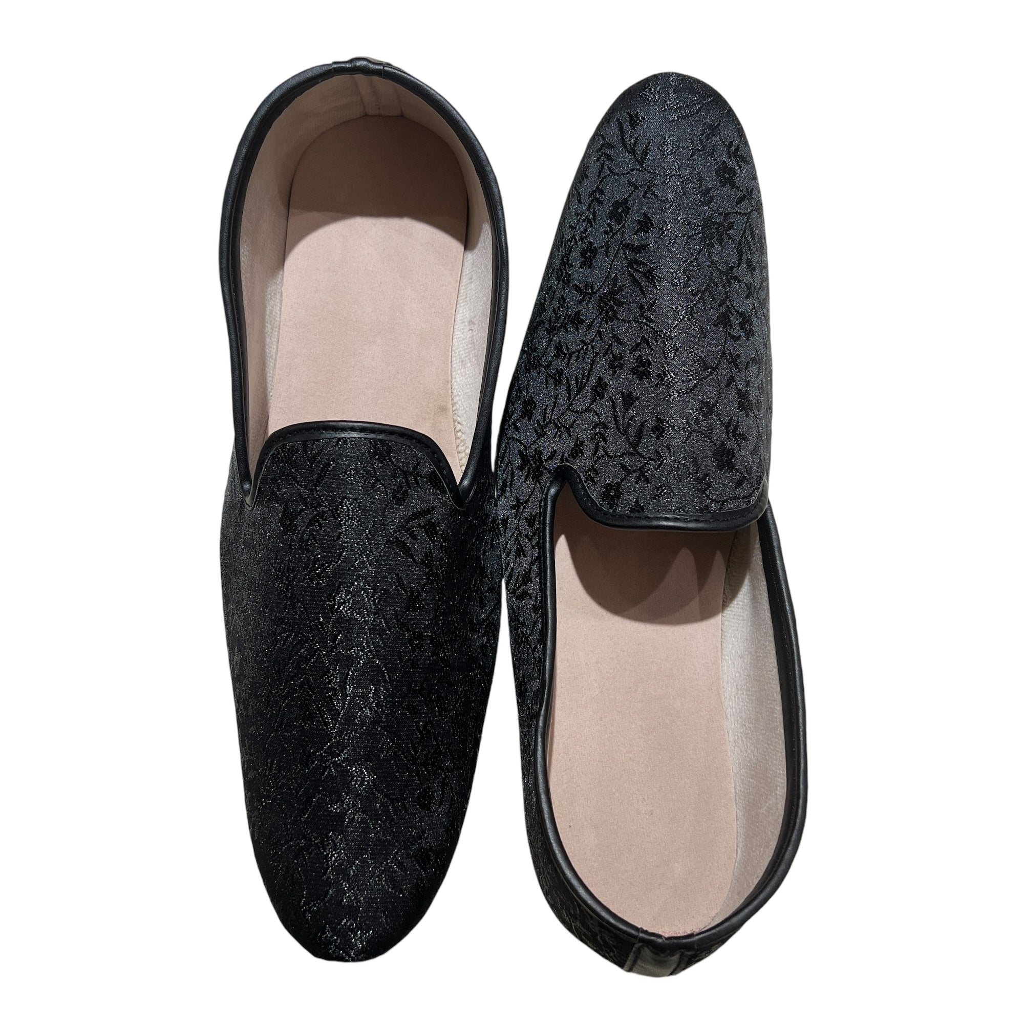 Black Floral Jacquard Loafer