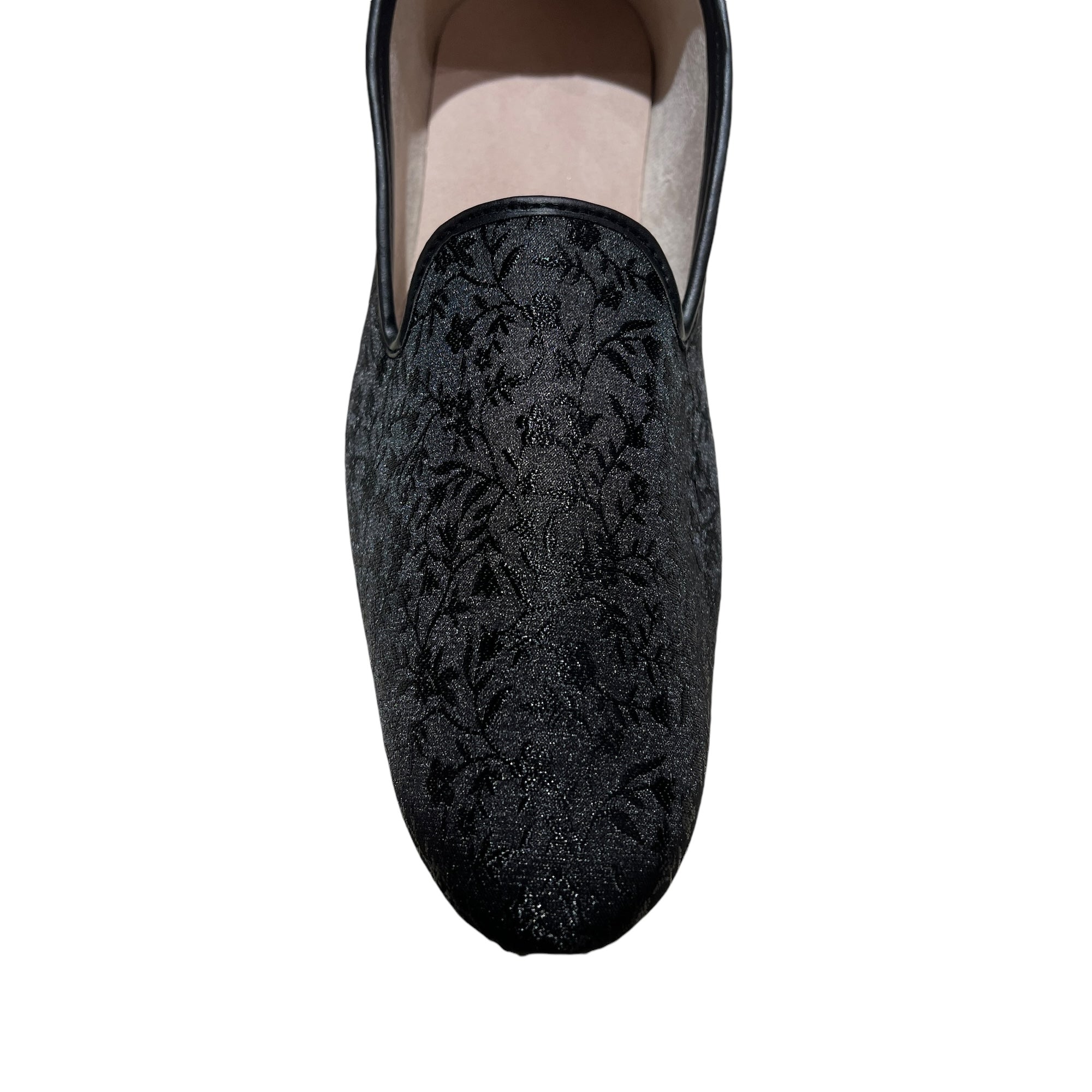 Black Floral Jacquard Loafer