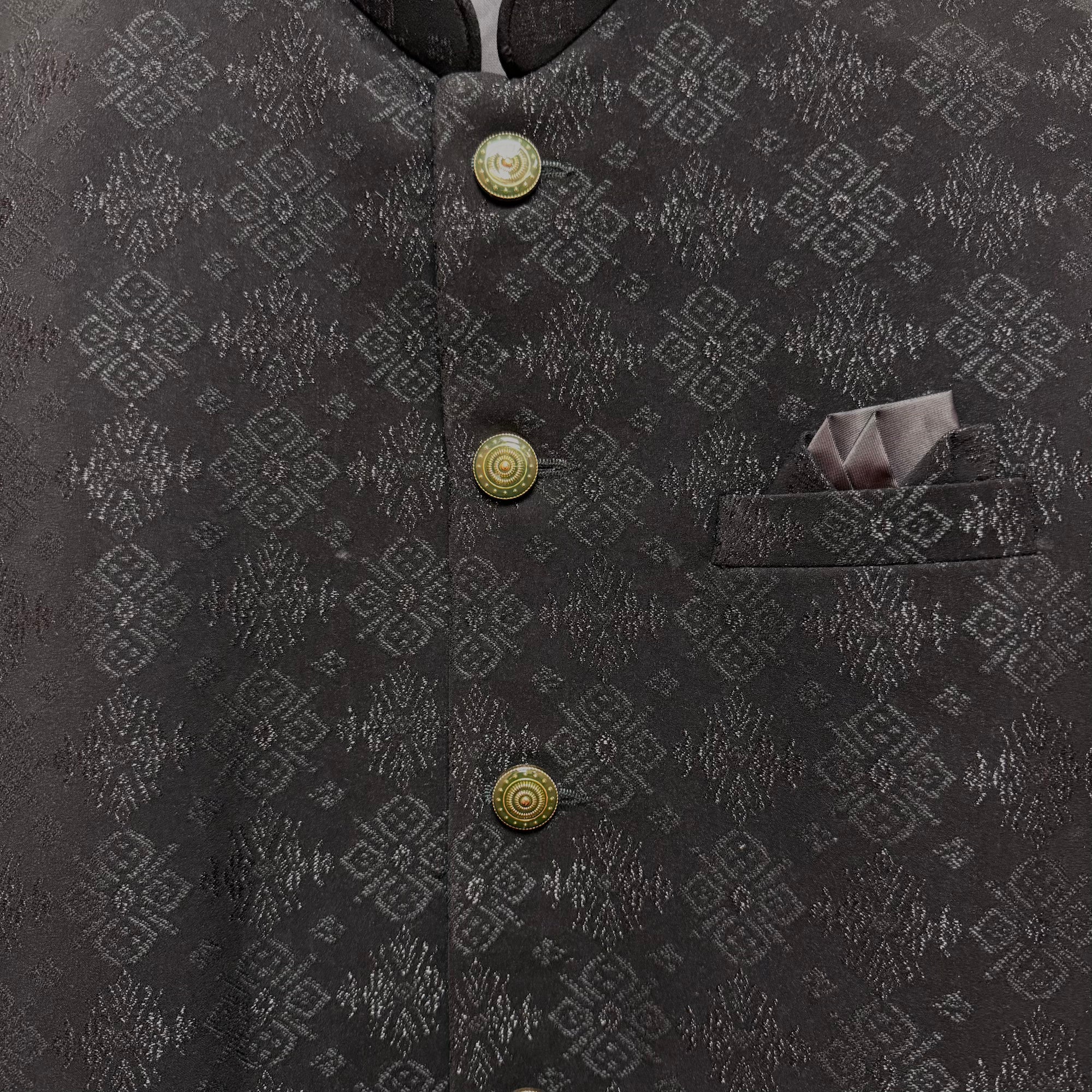 Bottle Green Quadrafoil Jodhpuri Jacket