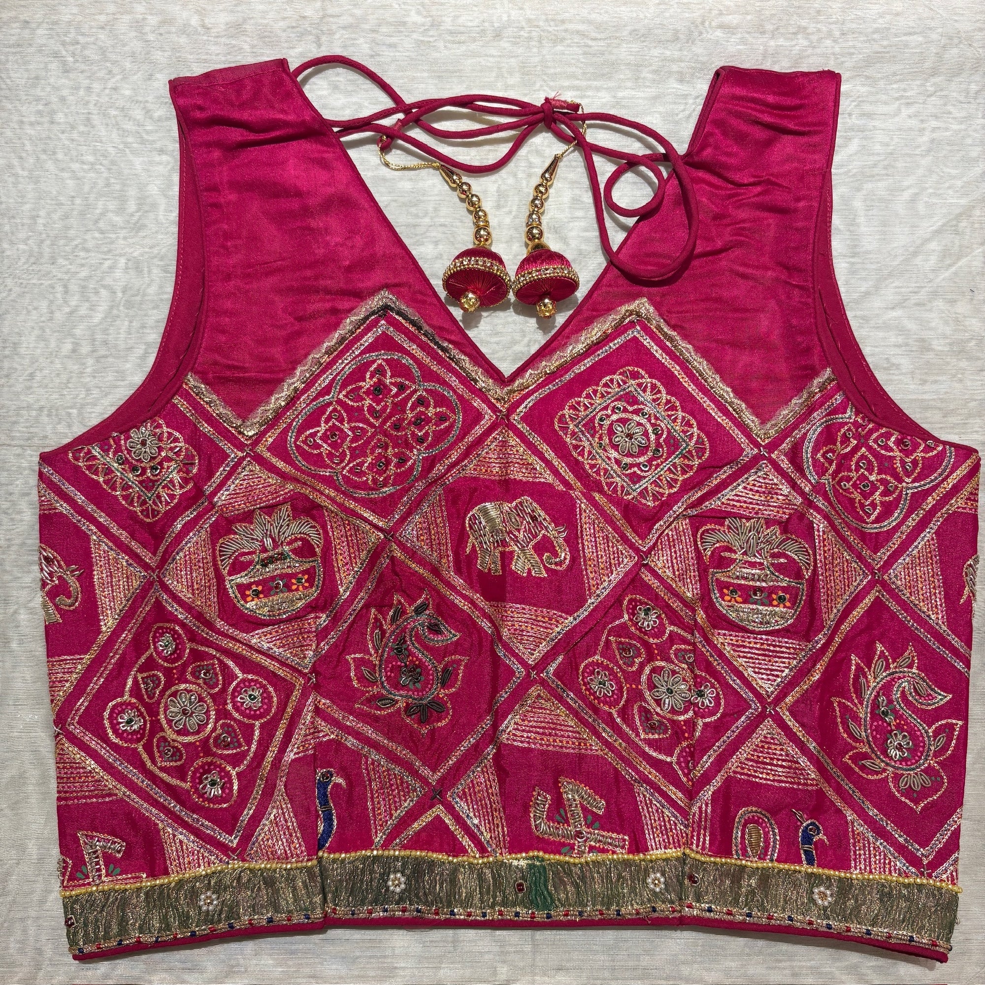 Brocade & Embroidered Saree Blouses 25-Size 30