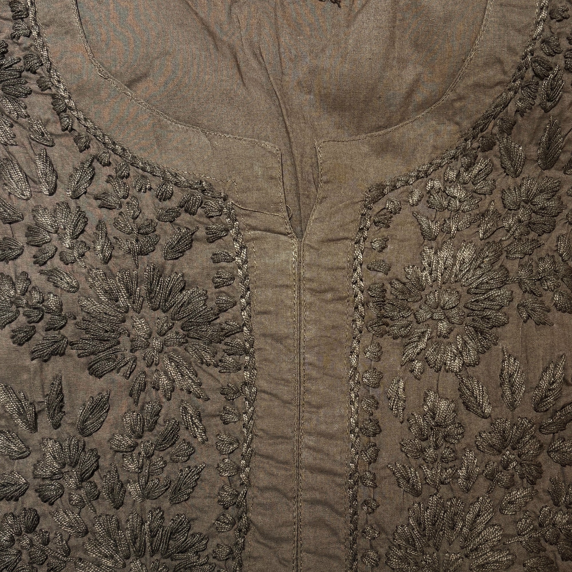 MA Short Embroidered Cotton Kurti-Size 52