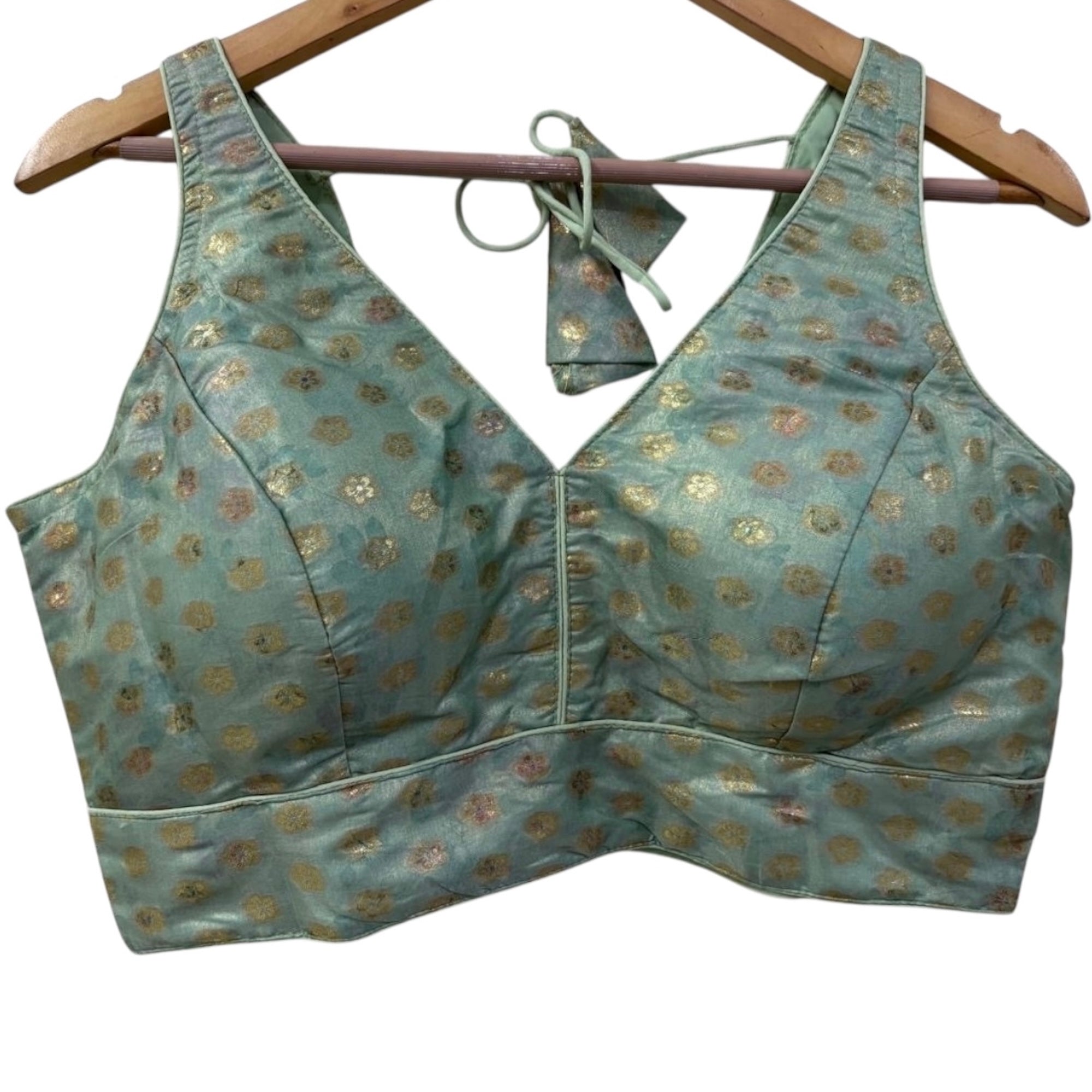 Muted Colors V Neck Choli Blouse -Various - Vintage India NYC