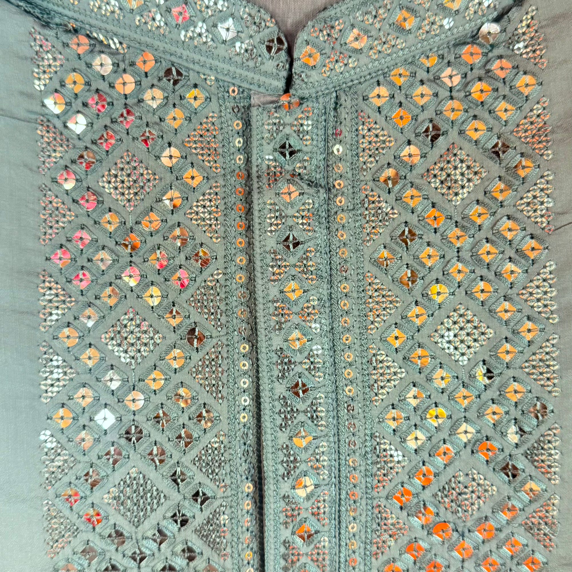 Celadon Sequin Embroidered Kurta