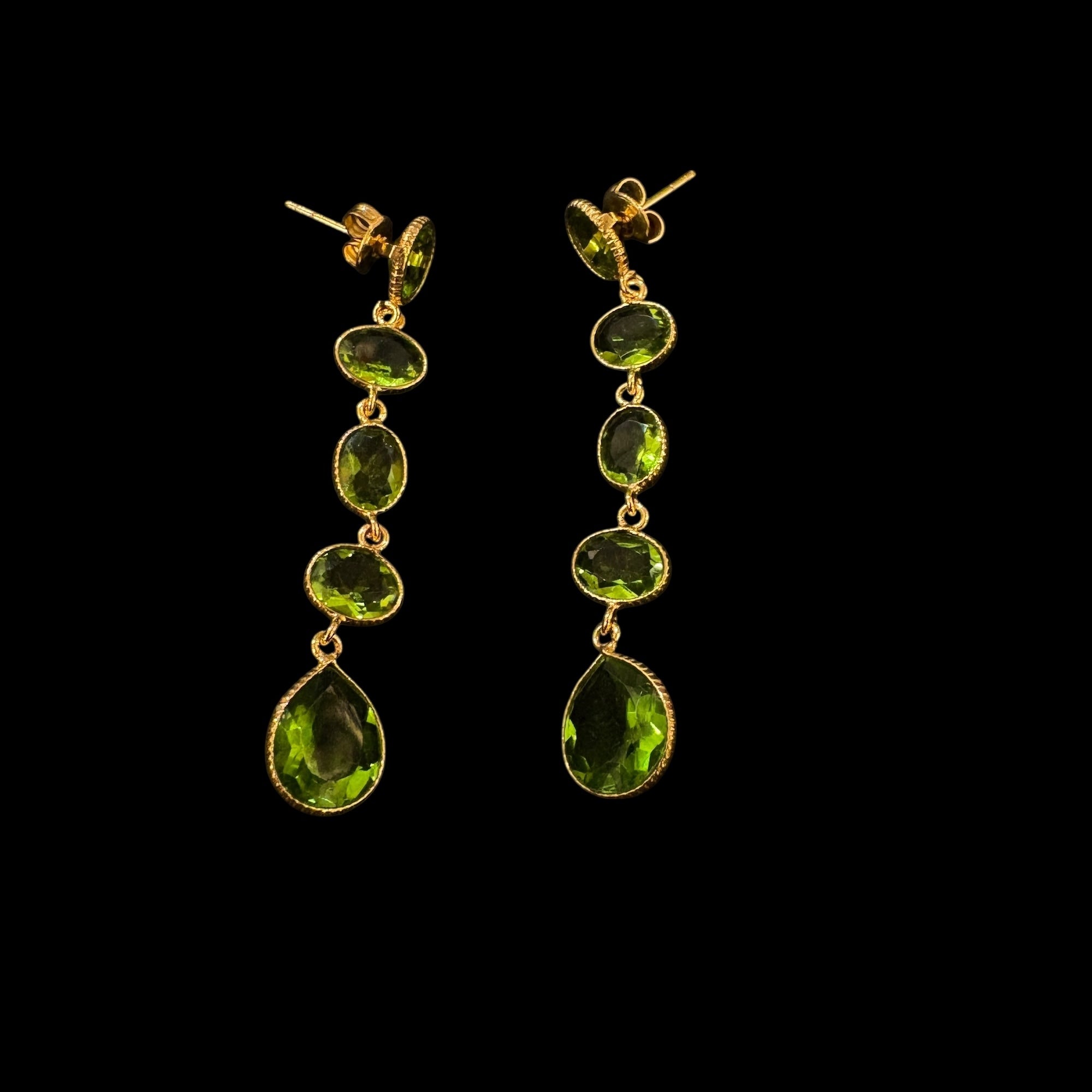 MK Semi Precious Dangling Stones Earrings-Colors