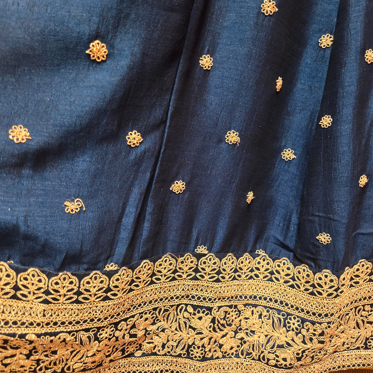 DT Light Gold Embroidered Lehengas-Colors