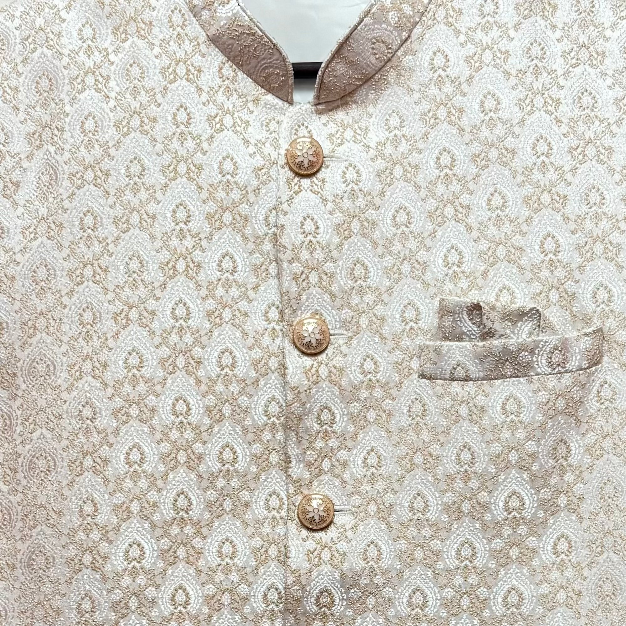 Cream Gold Leaf Vest