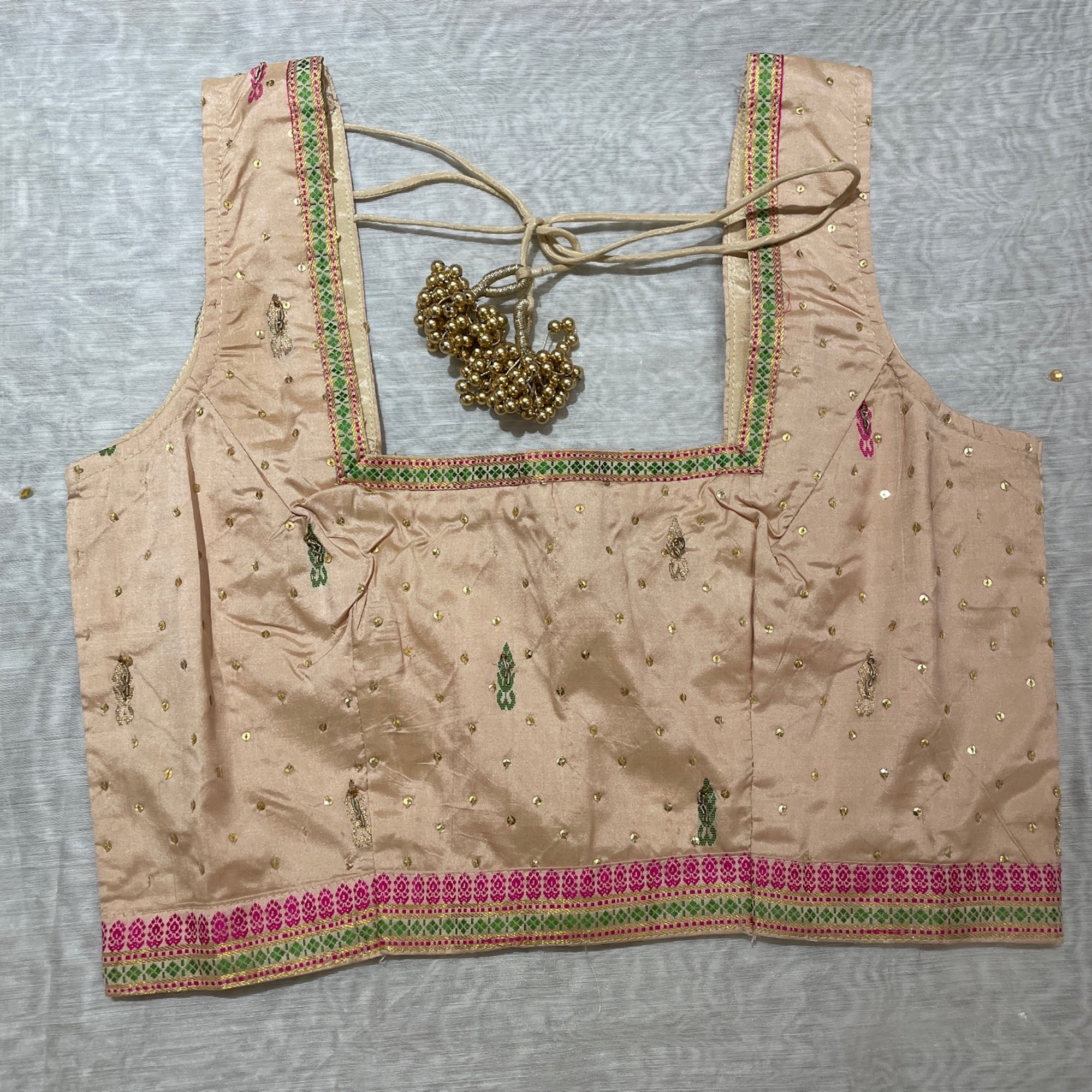 Brocade Saree Blouses-Size 30 - Vintage India NYC
