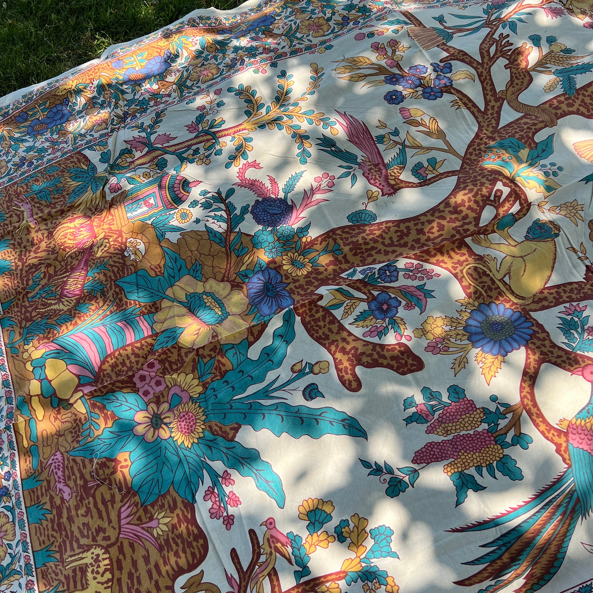 LH Tree of Life Tablecloth/ Bedcover-3 Colors - Vintage India NYC