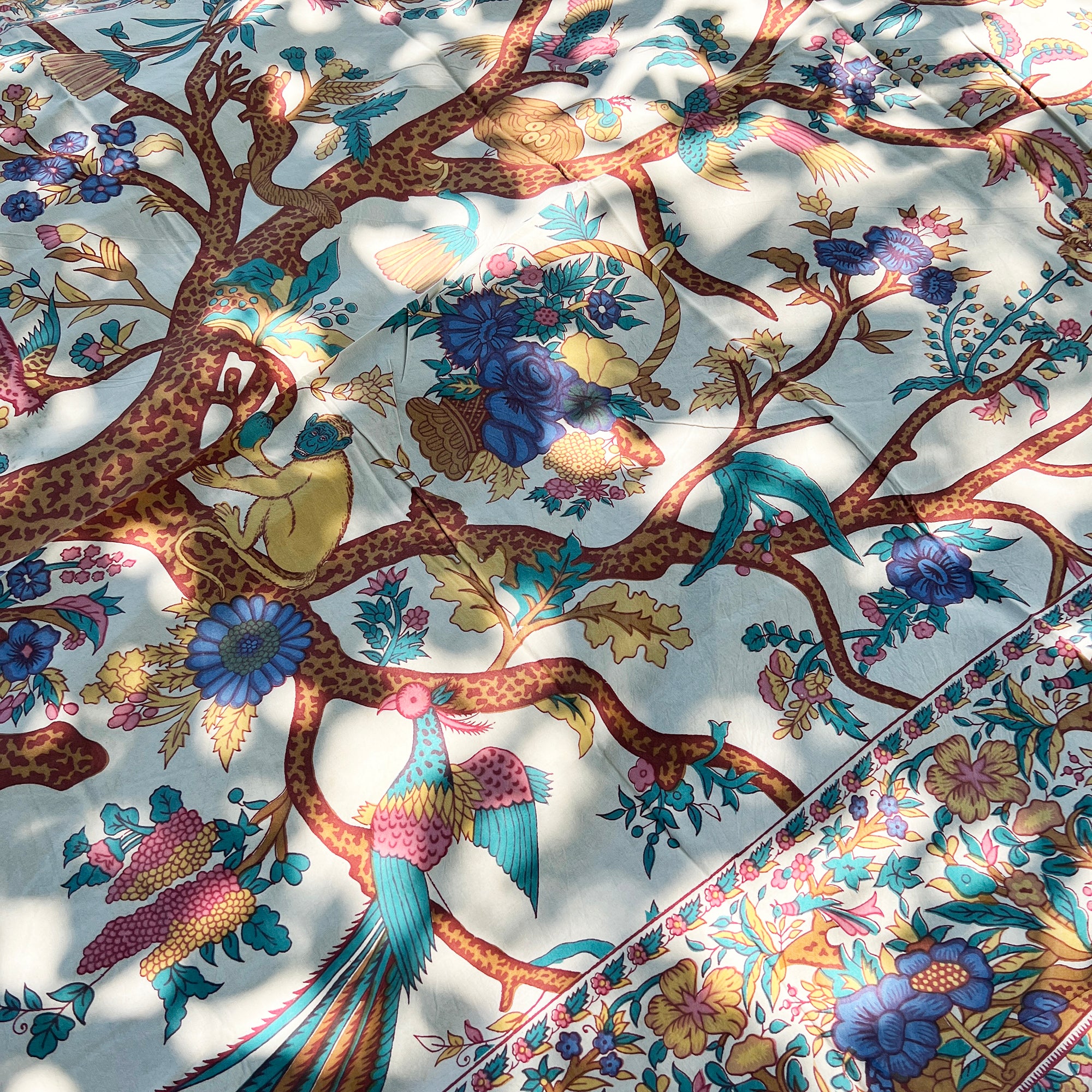LH Tree of Life Tablecloth/ Bedcover-3 Colors - Vintage India NYC