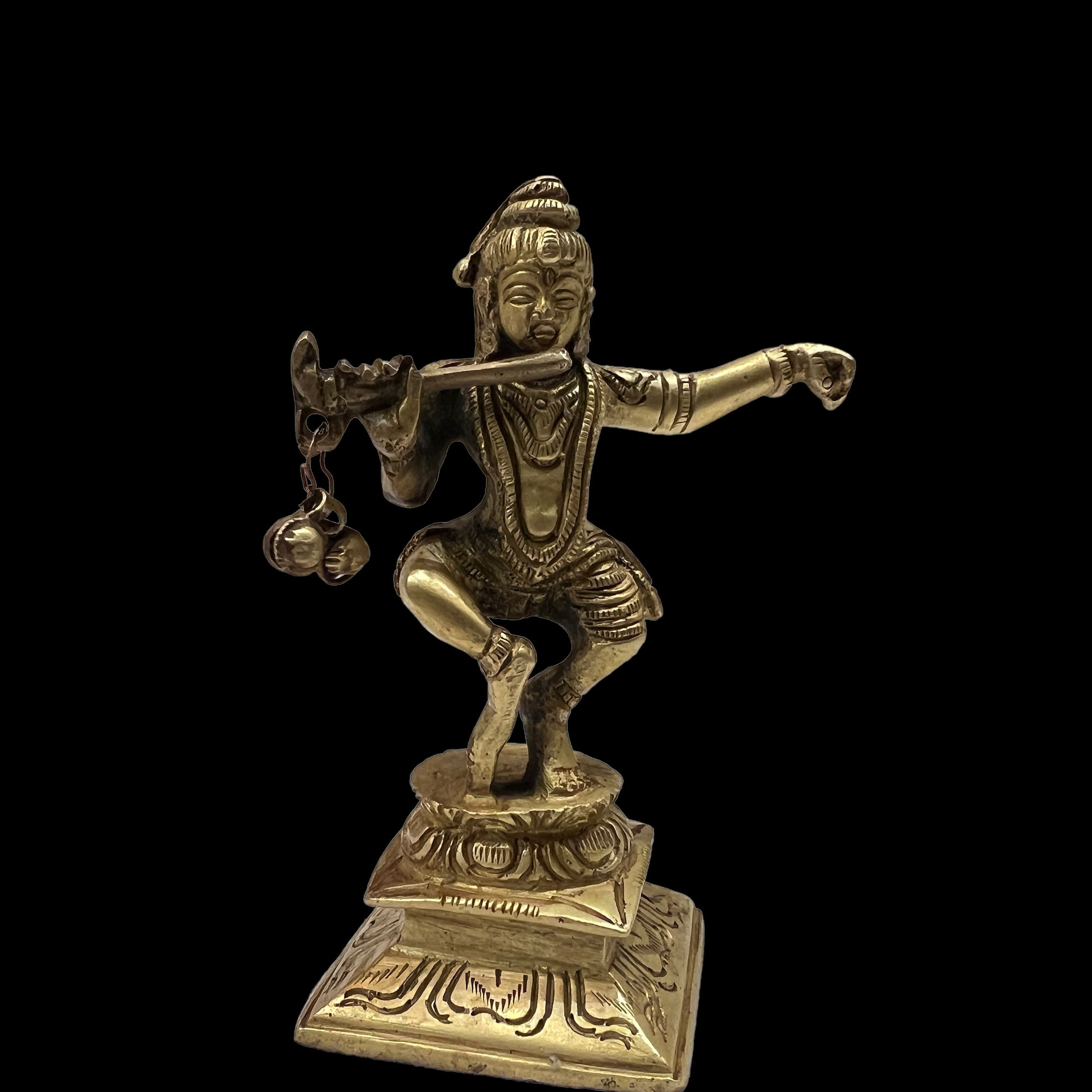 GM Bronze Krishna 285- 4 in - Vintage India NYC