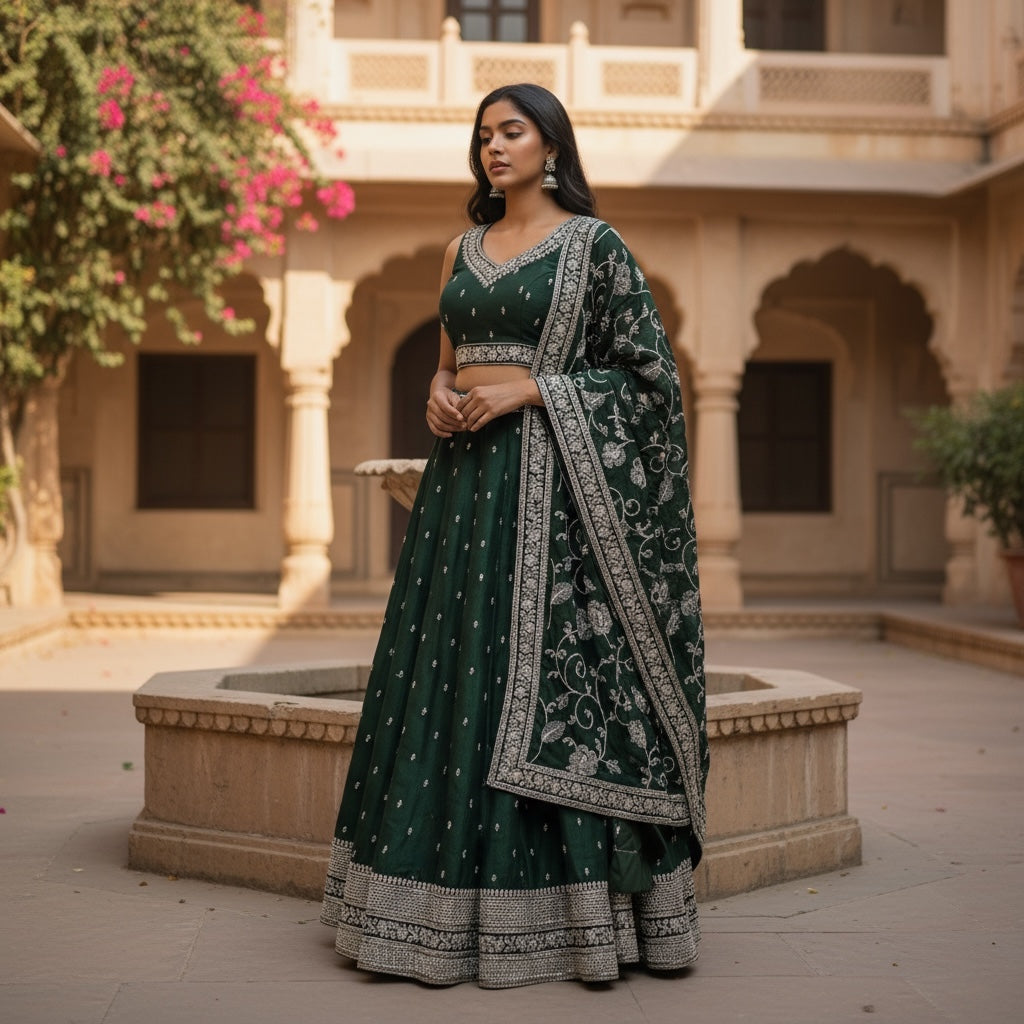 Embroidered Lehengas-2 Colors