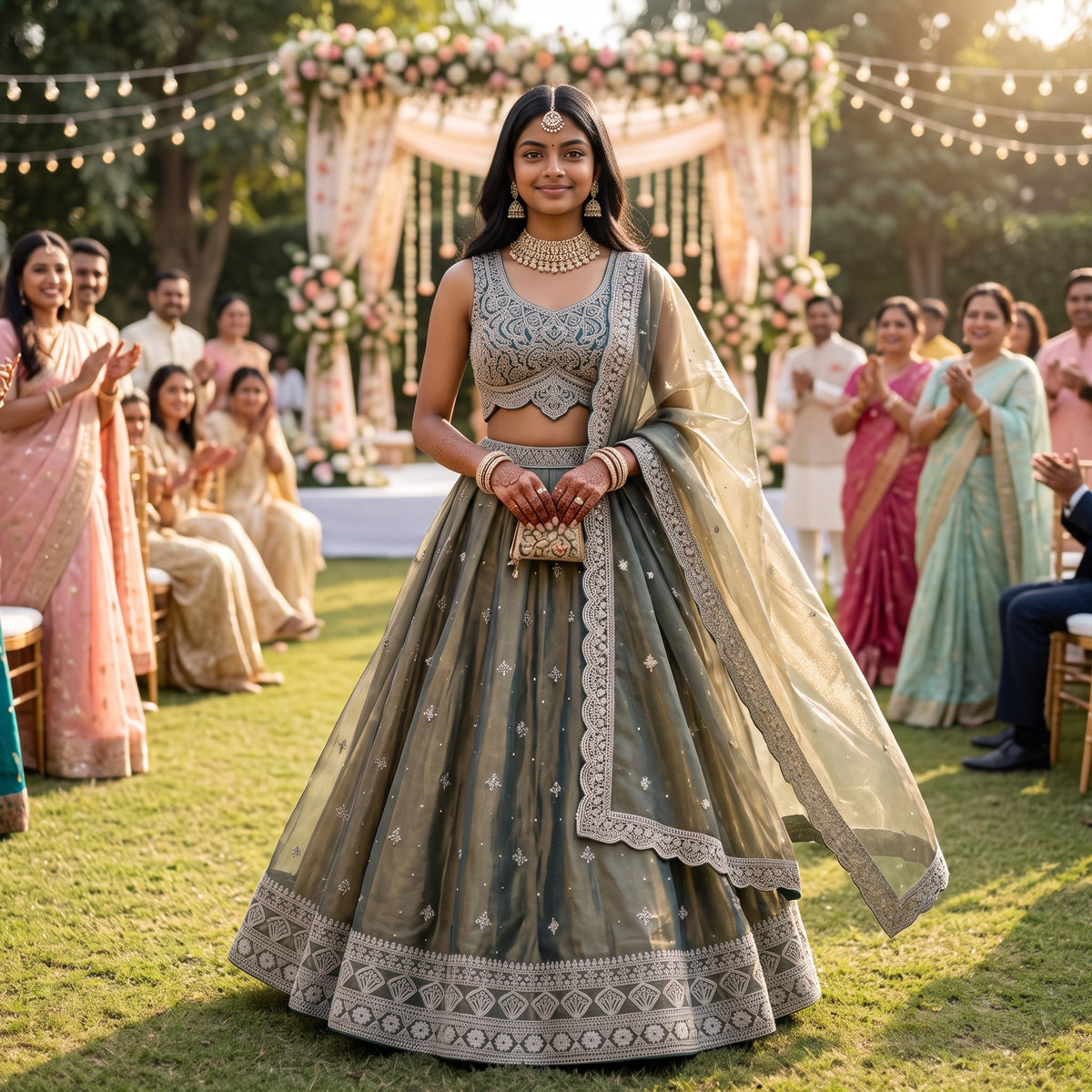 Iridescent Lehenga Sets-Colors