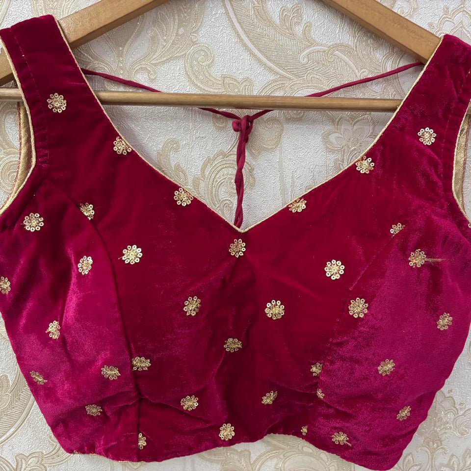 Velvet Flower Blouse-Size 32- Colors