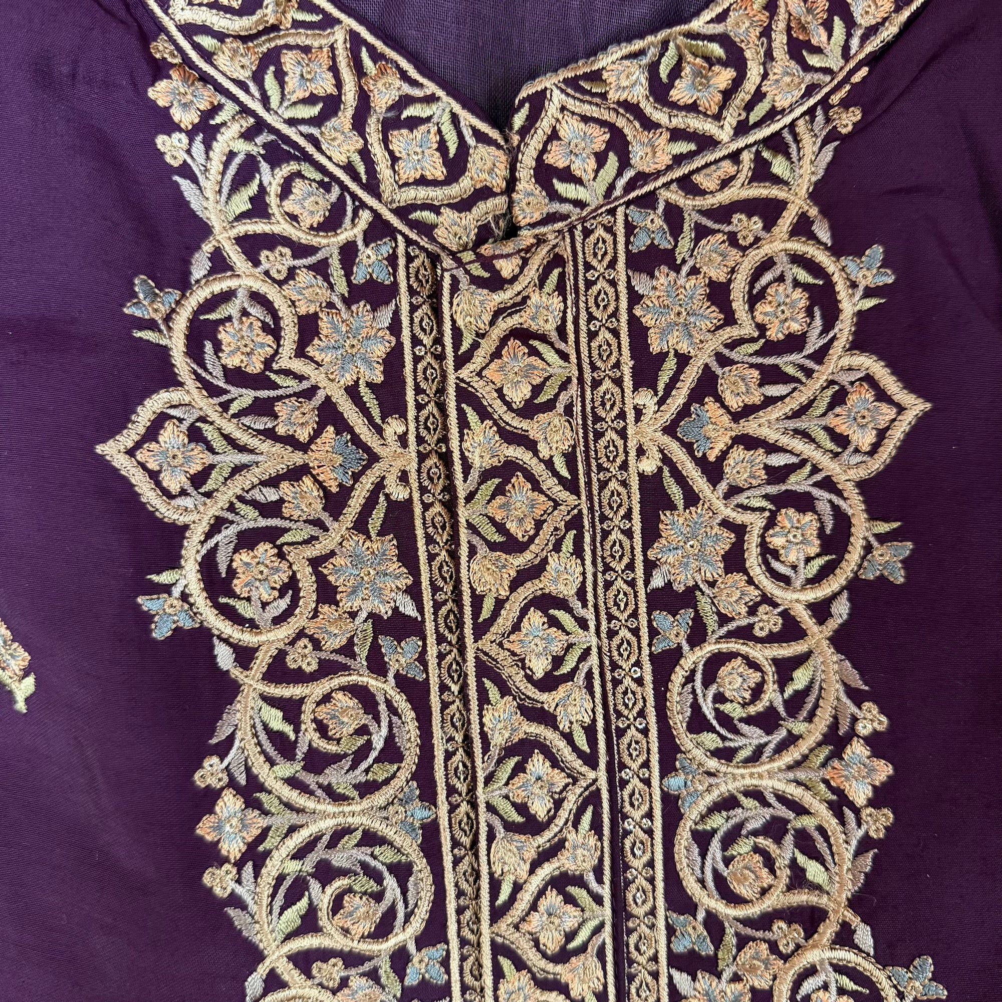 Deep Purple Embroidered Kurta