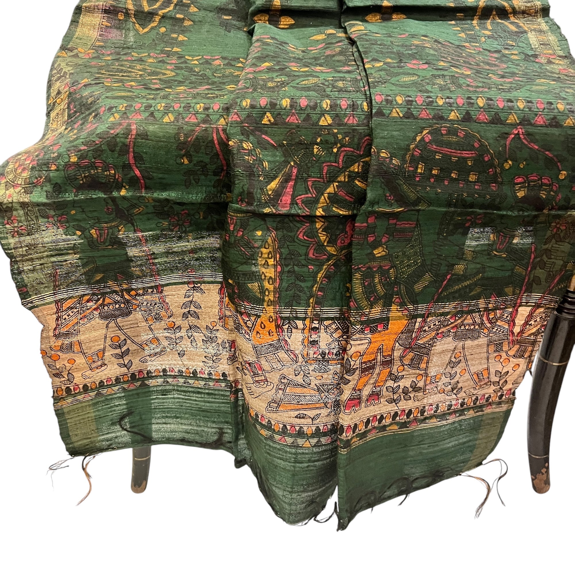 Fine Quality Raw Silk  Maddhubani Dupattas