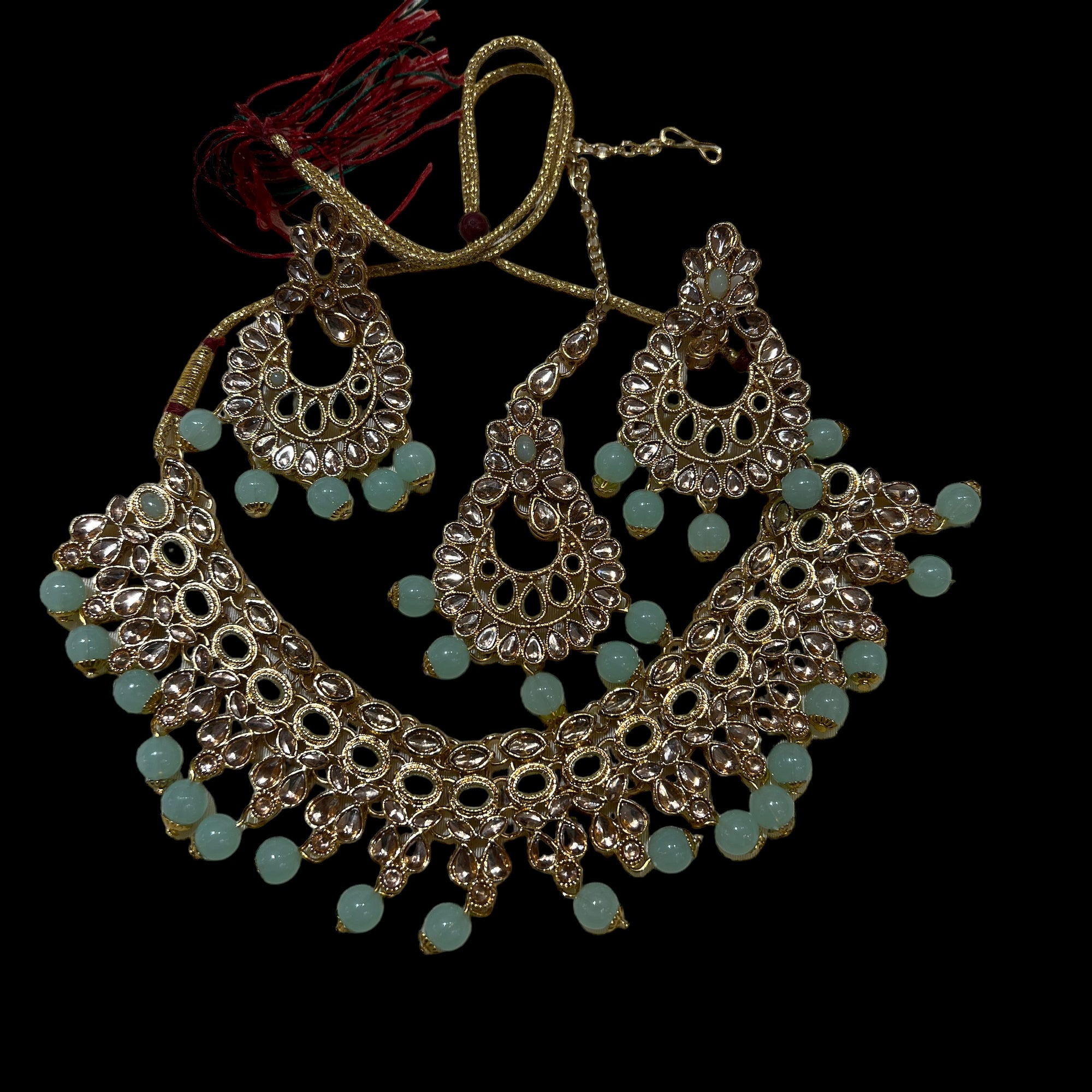 DT Kundan Necklace Sets-2 Colors - Vintage India NYC