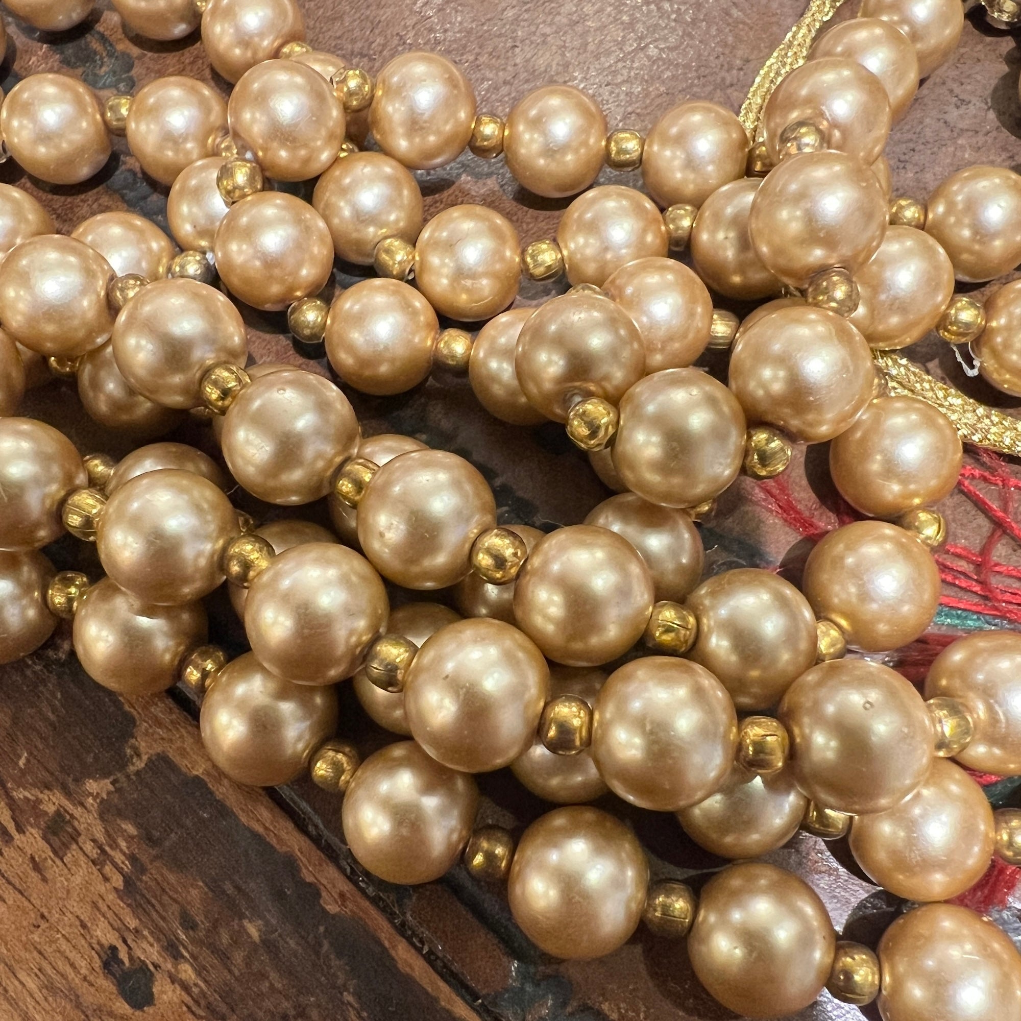 Dulha Kantha-Large Gold Pearl - Vintage India NYC