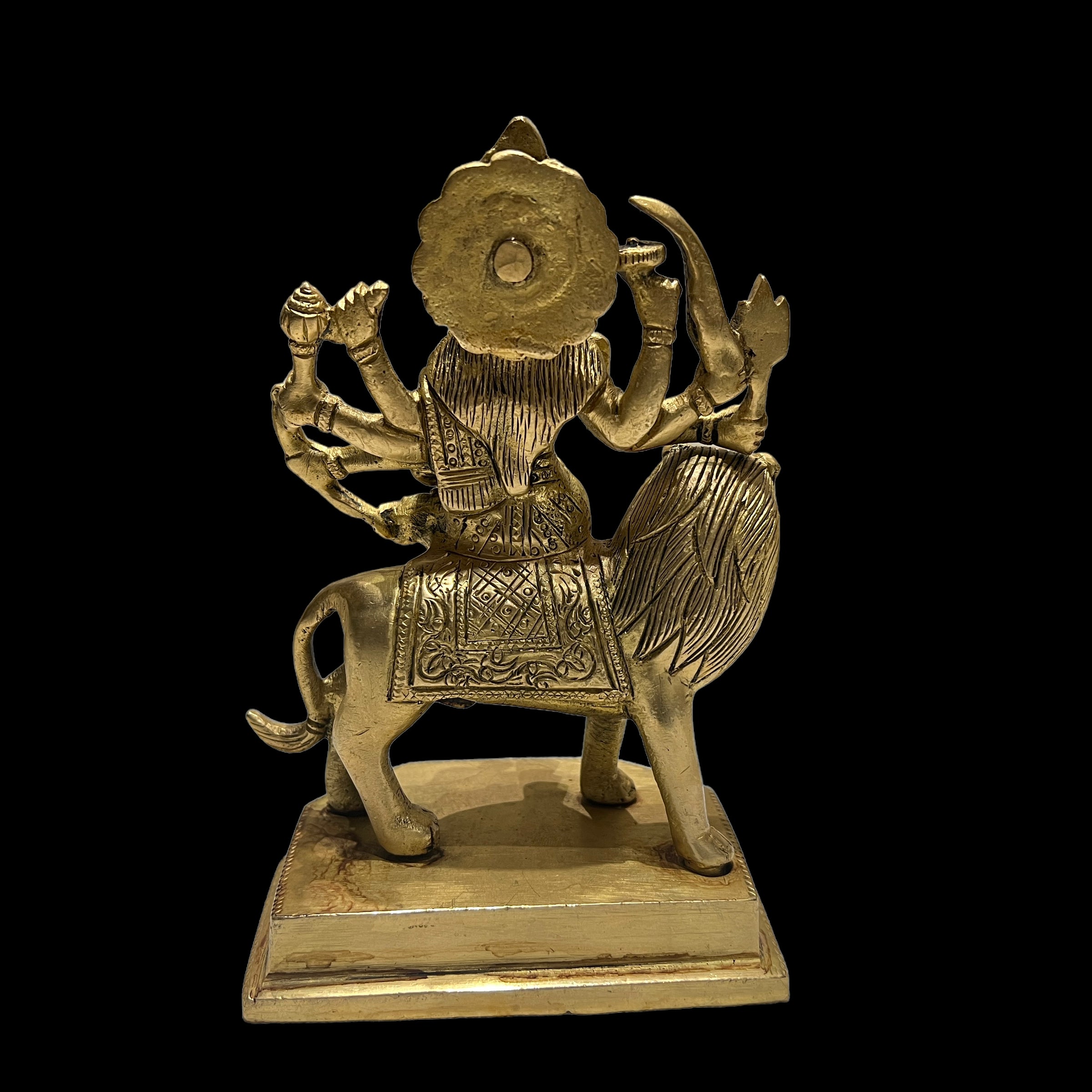 GM Brass Durga 1520- 7 in - Vintage India NYC