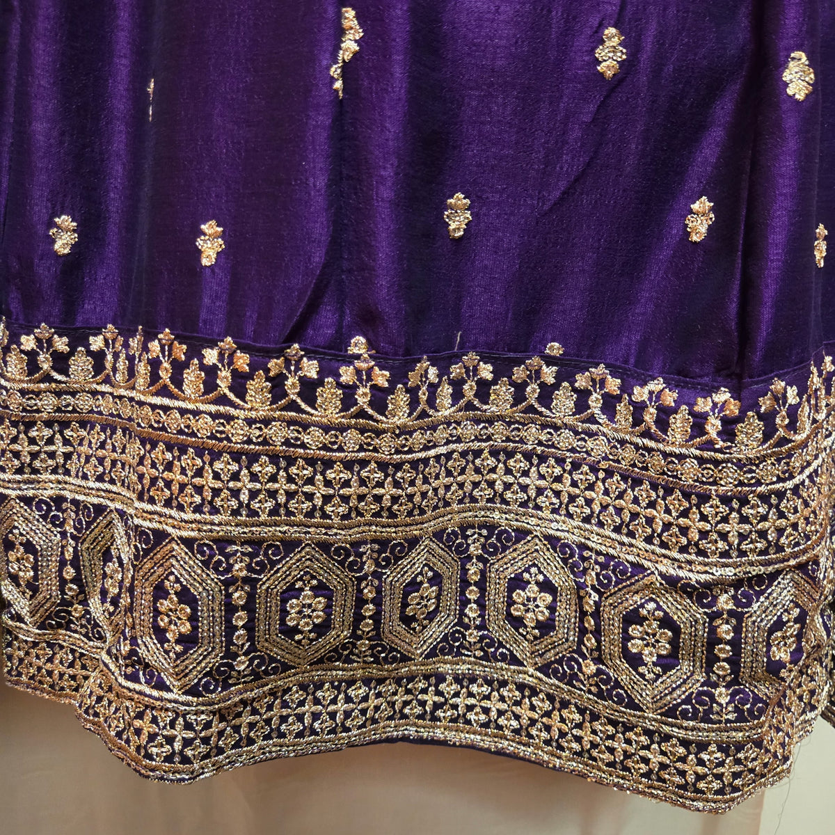 DT Round Neck Embroidered Lehengas-Colors