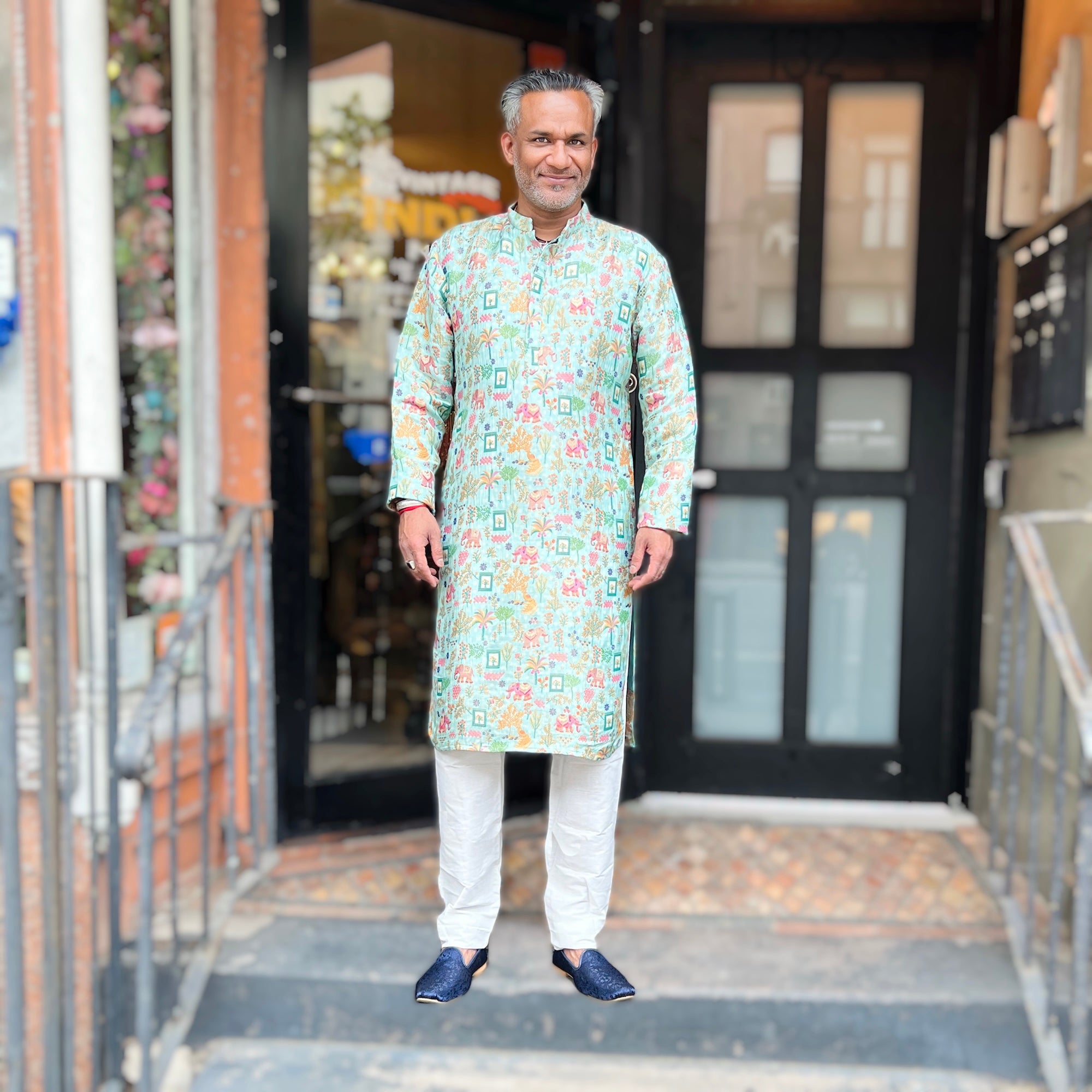 Elephant Brocade Kurta