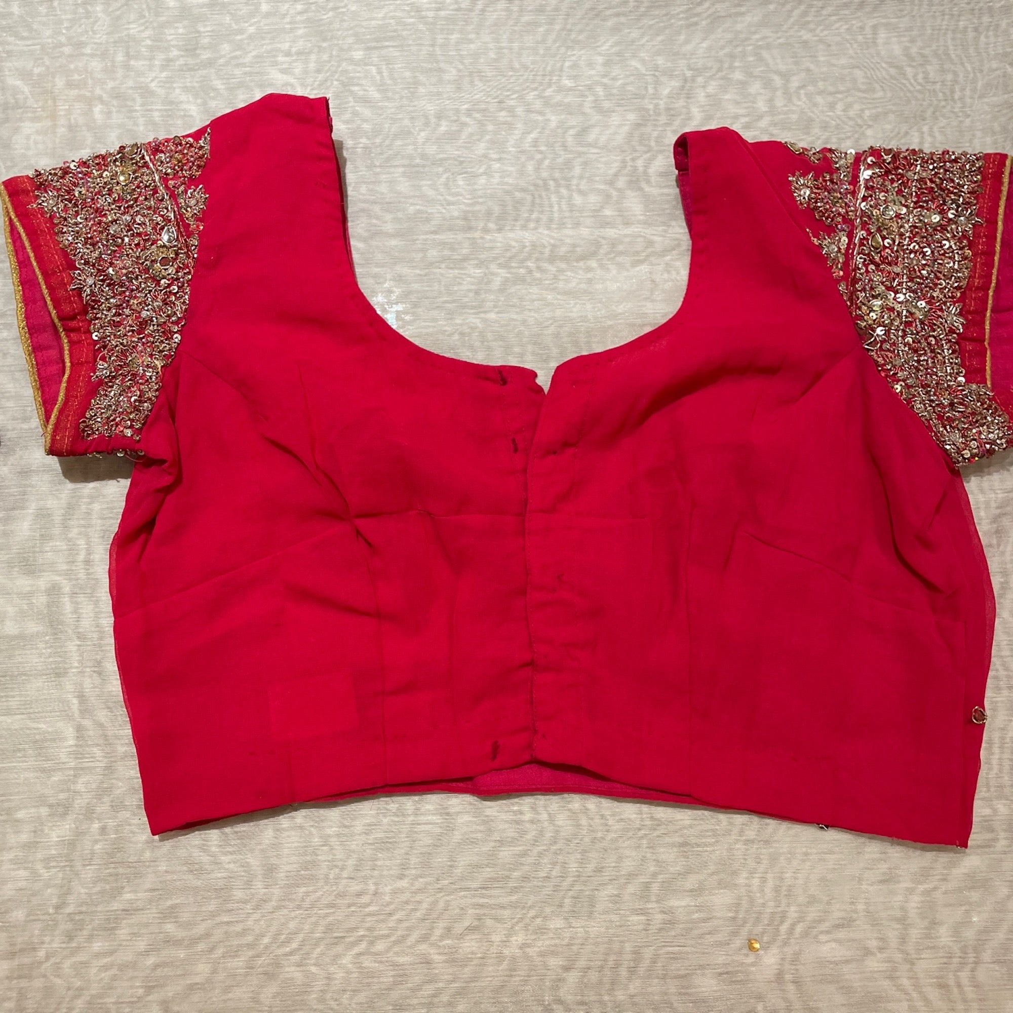 Embroidered Saree Blouses-Size 34 - Vintage India NYC