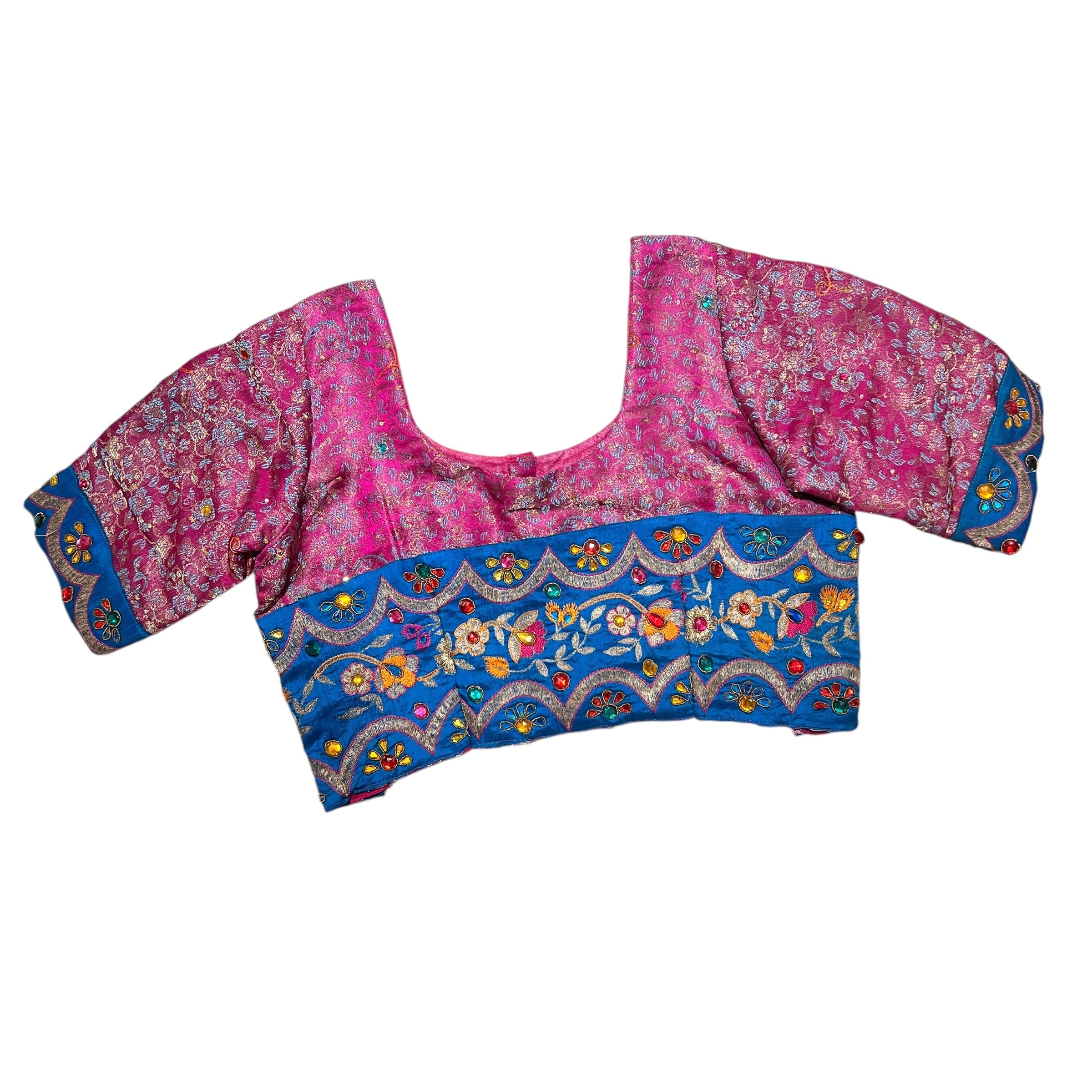 Brocade & Embroidered Saree Blouses 2-Size 40