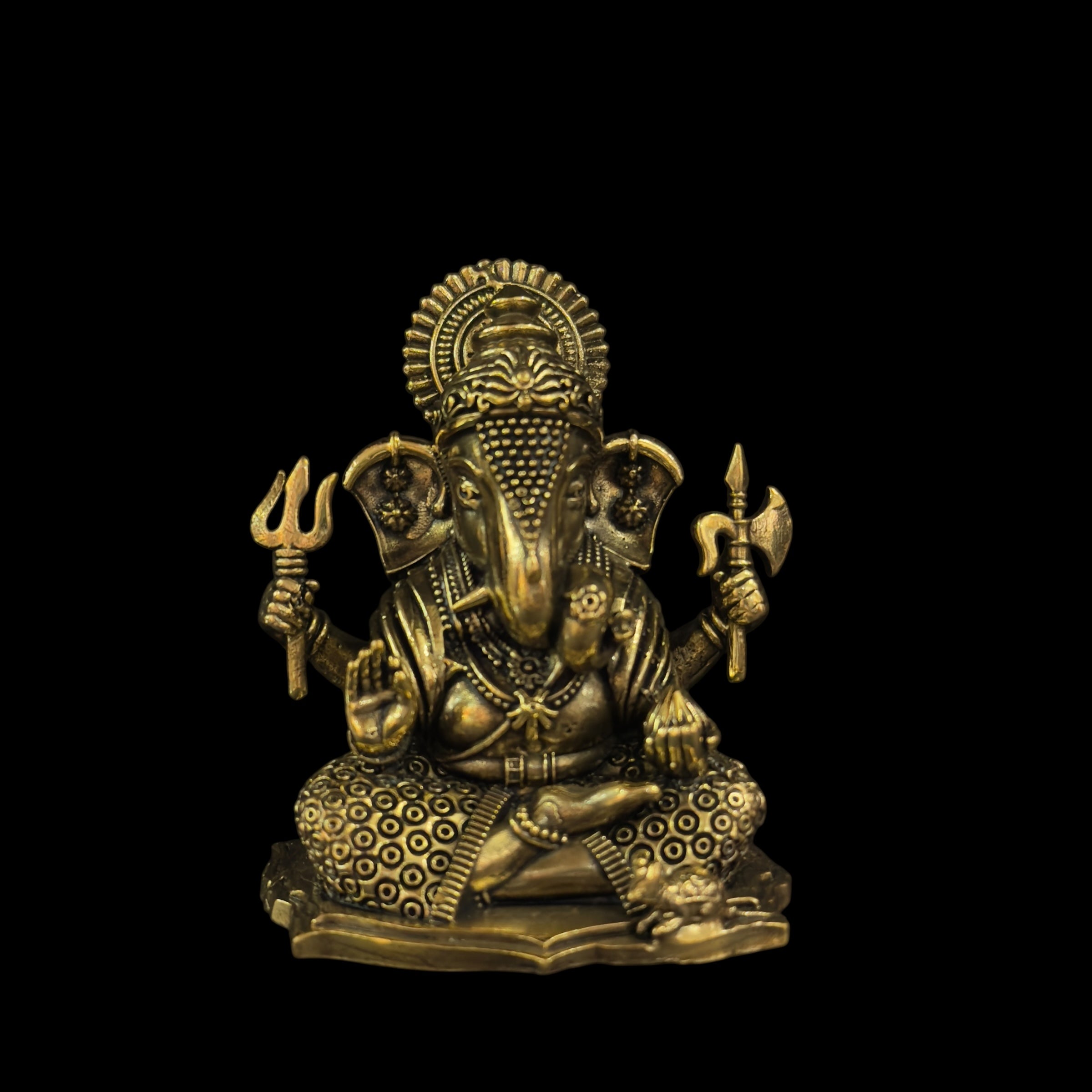 GM Fine Brass Ganesh 138 2.9in