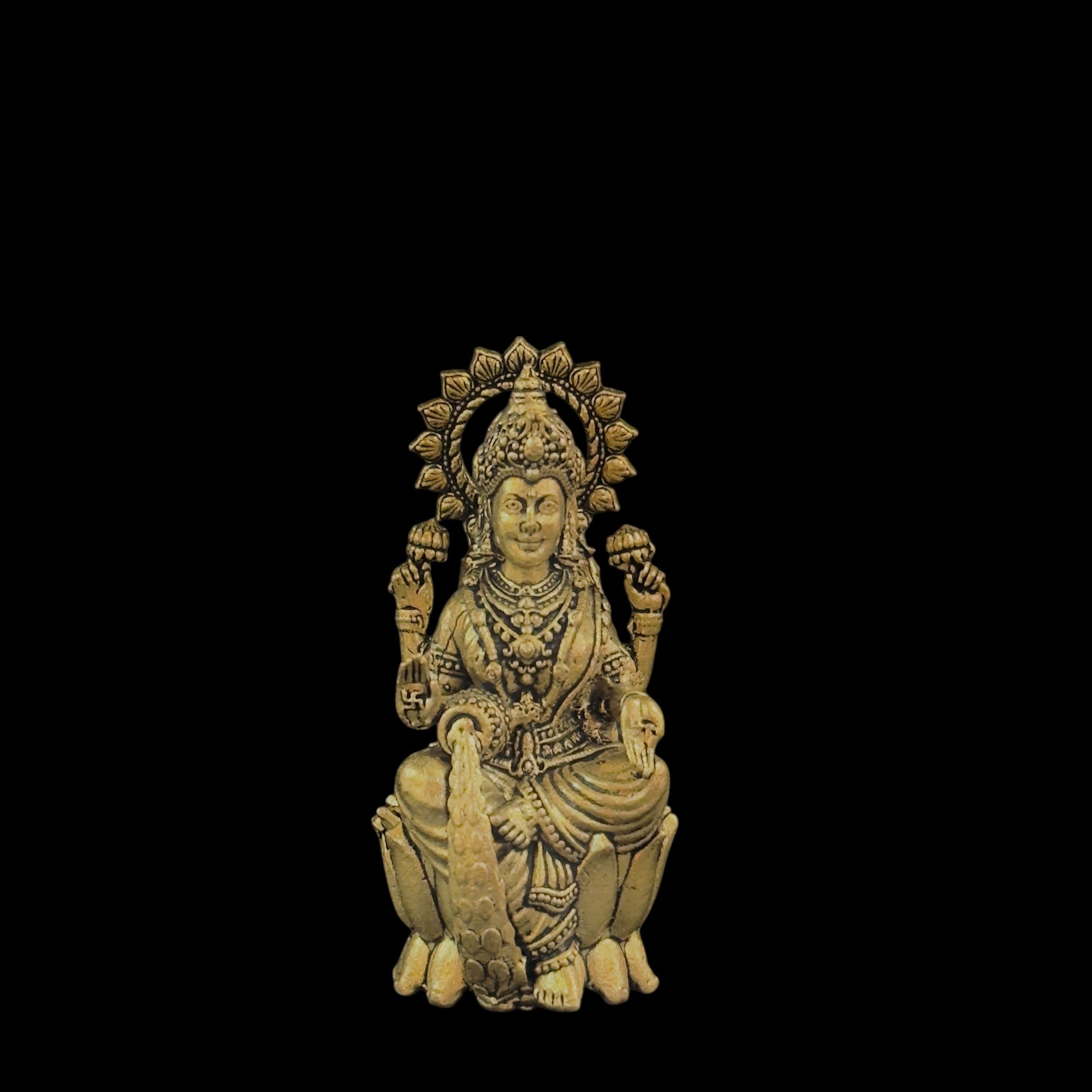 GM Fine Brass Lakshmi 72 3in
