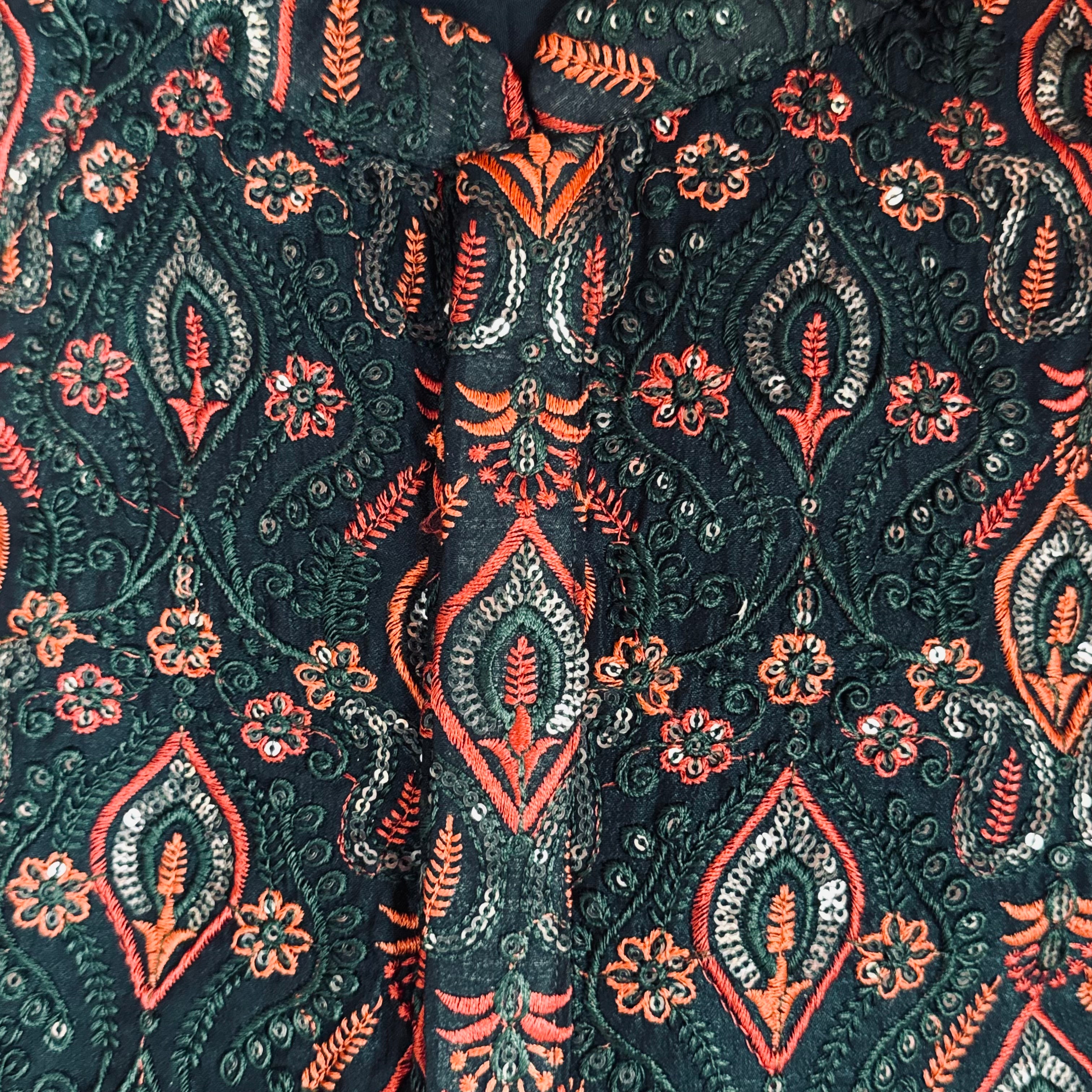 Forest Paisley Embroidered Kurta