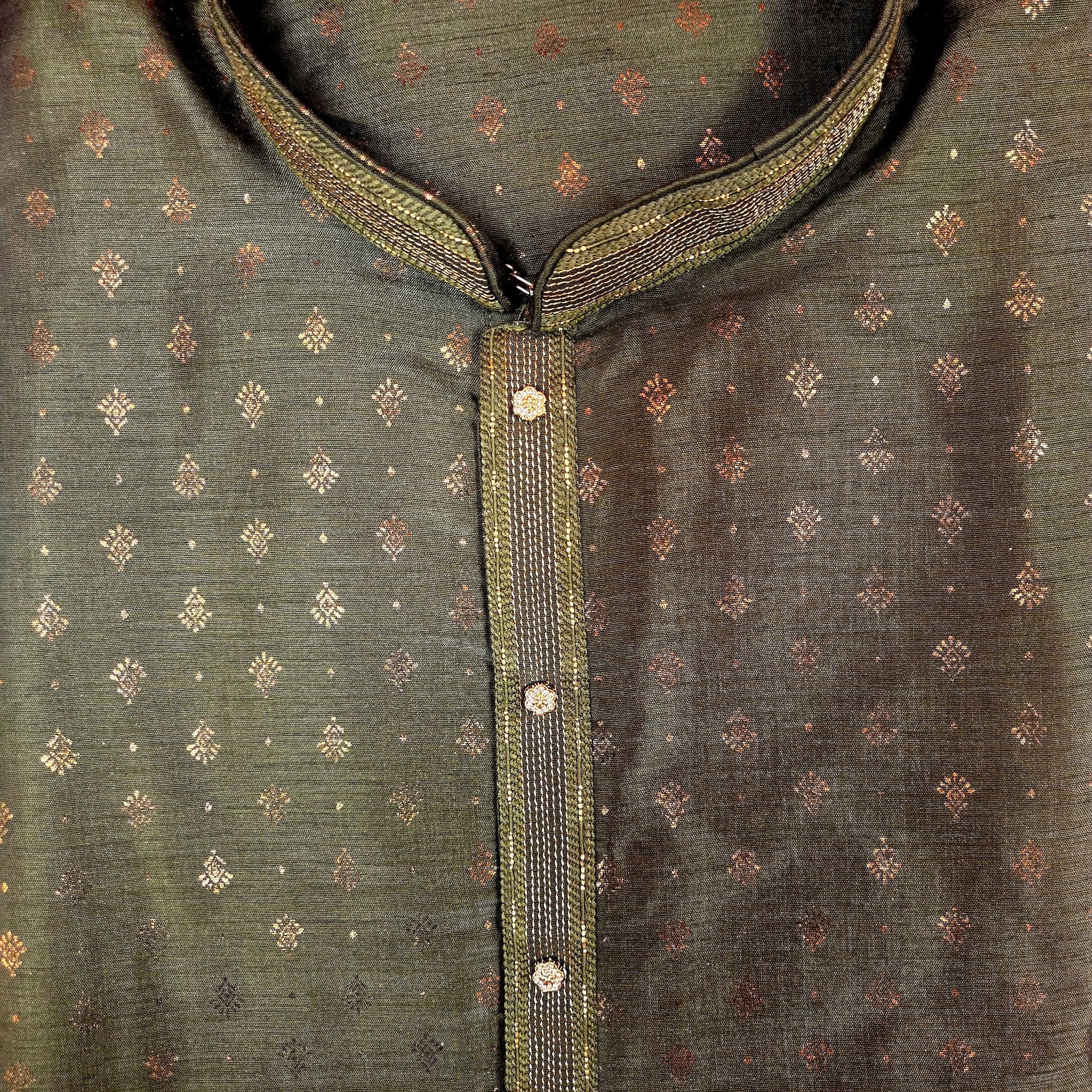 Small Buta Brocade Kurta-Colors