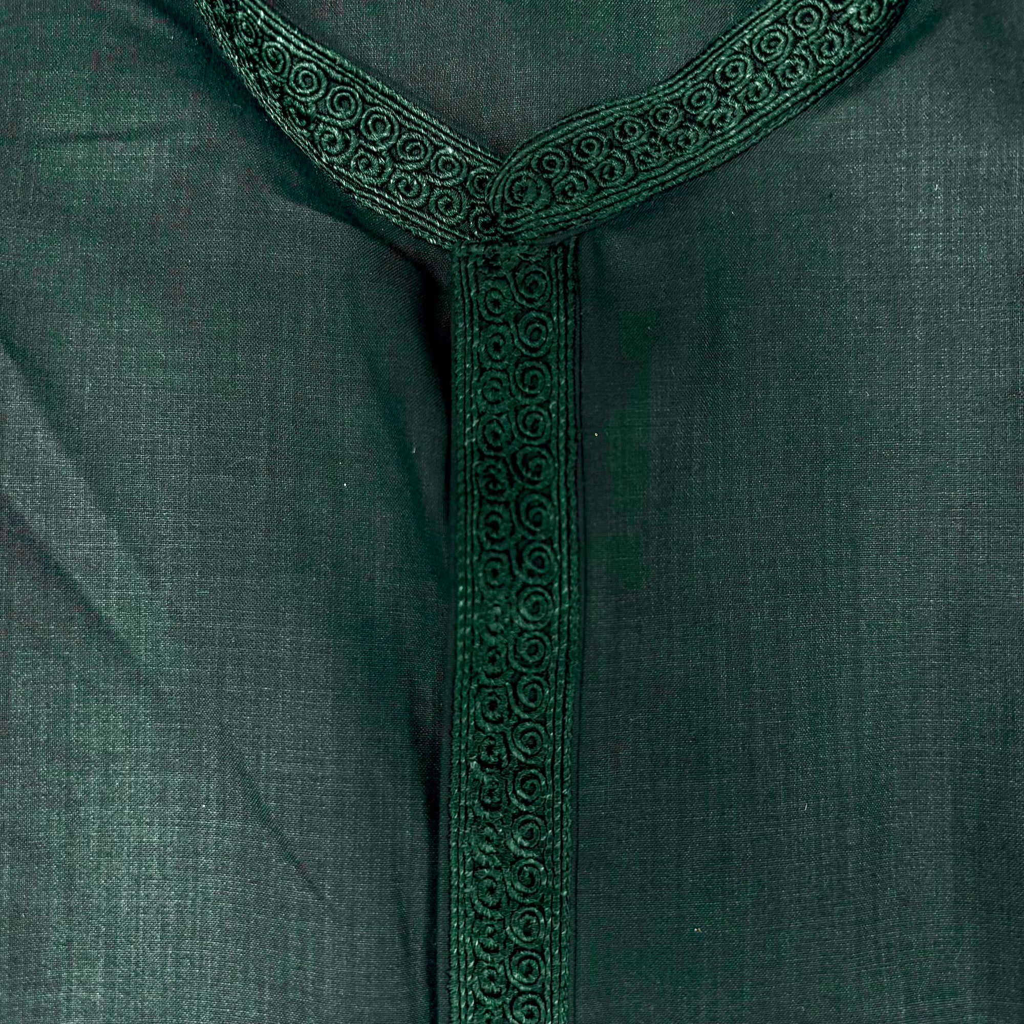 Dark Green Fine Cotton Kurta