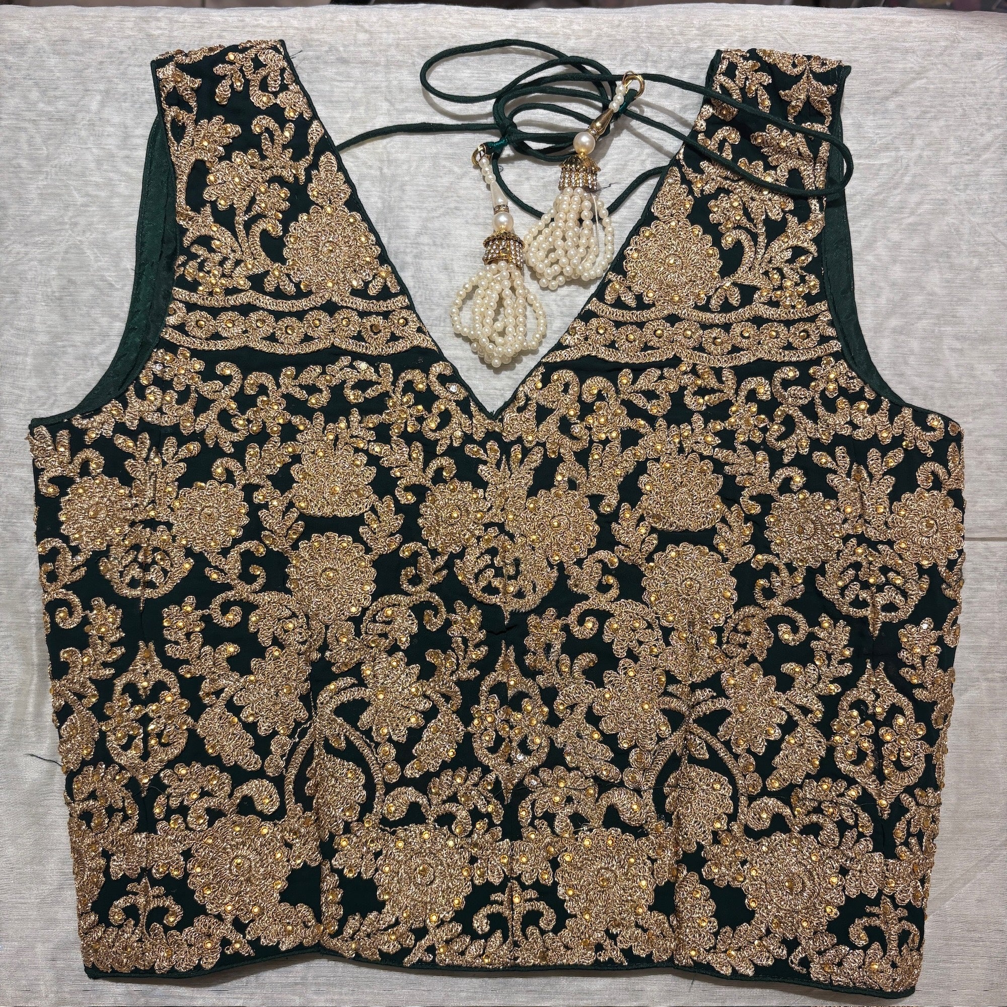 Brocade & Embroidered Saree Blouses 25-Size 30 - Vintage India NYC