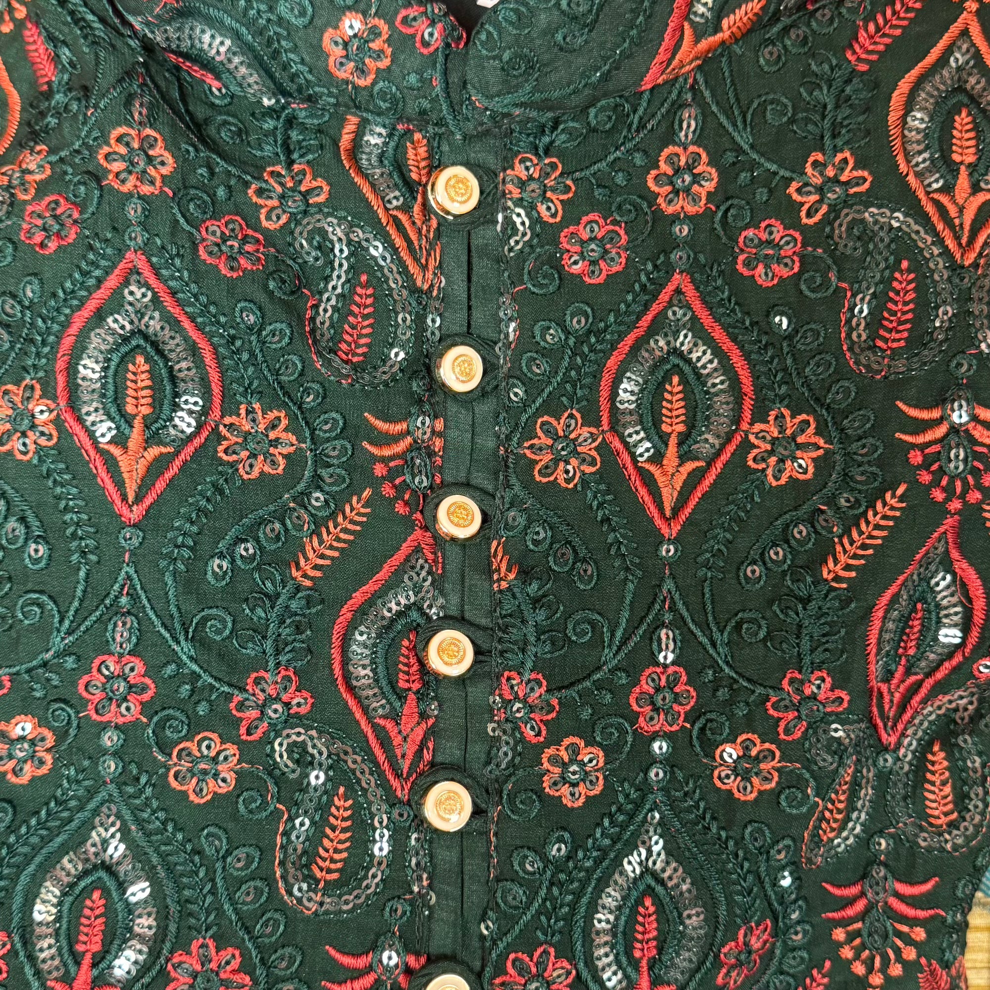 Forest Heavy Embroidered Kurta