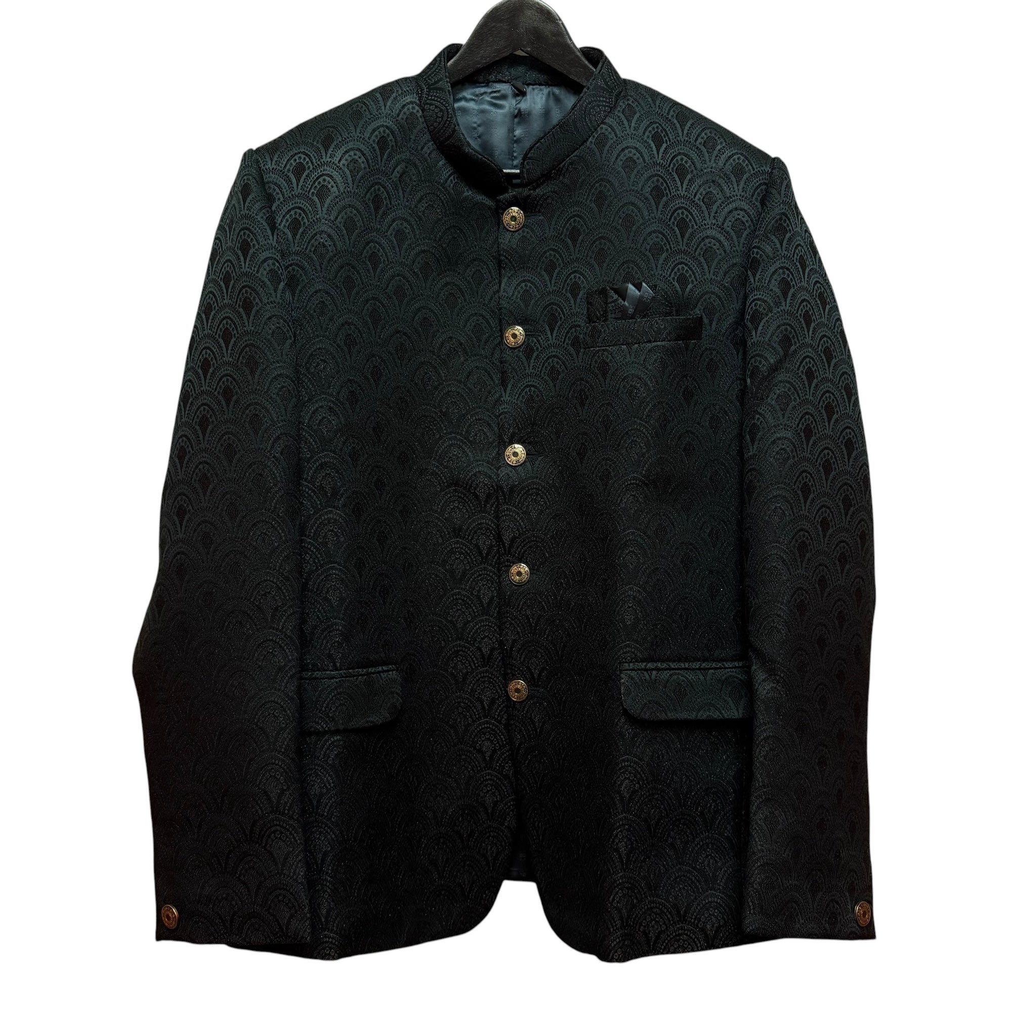 Forest Scallop Jodhpuri Jacket