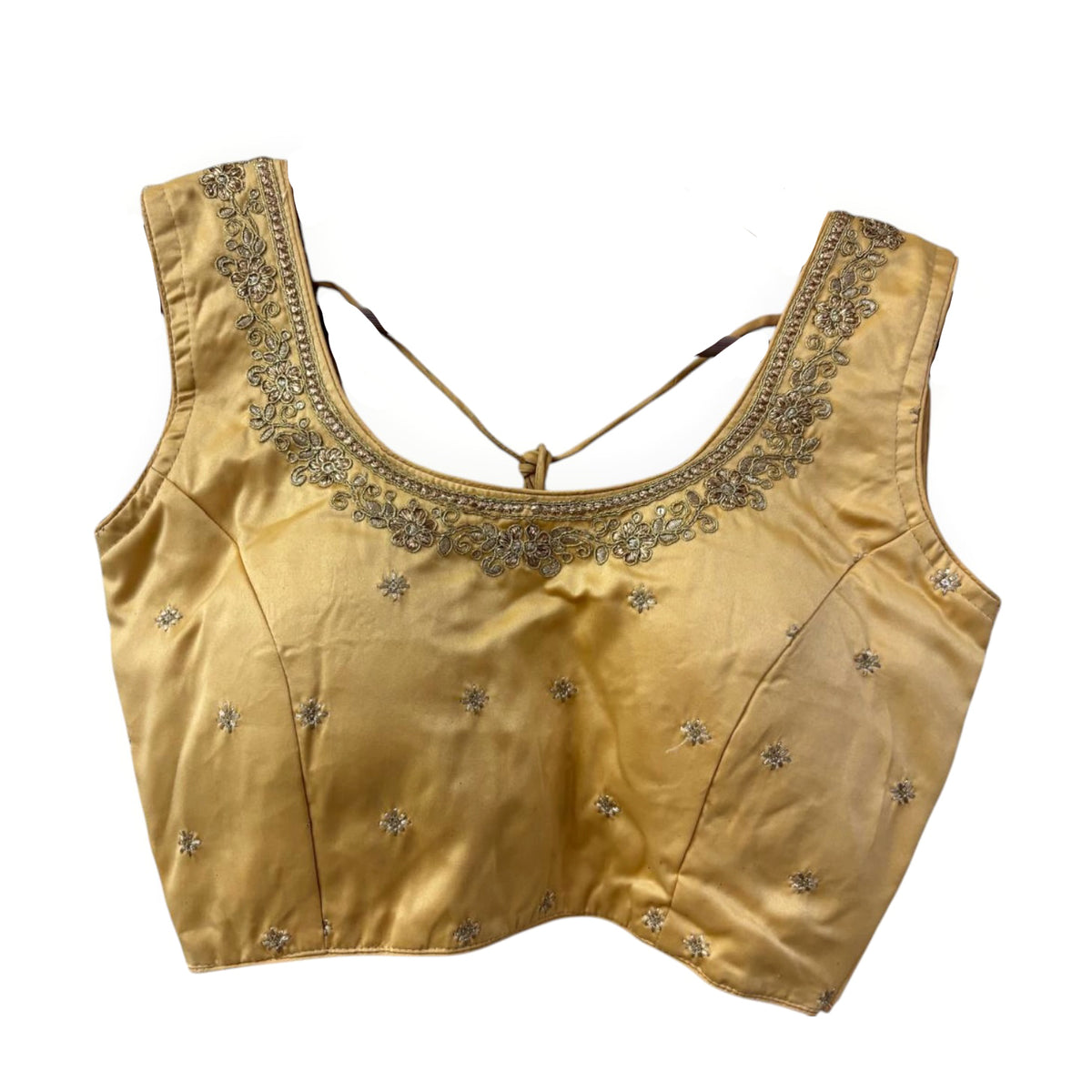 Round Neck Embroidered Blouse-Size 32- Colors - Vintage India NYC