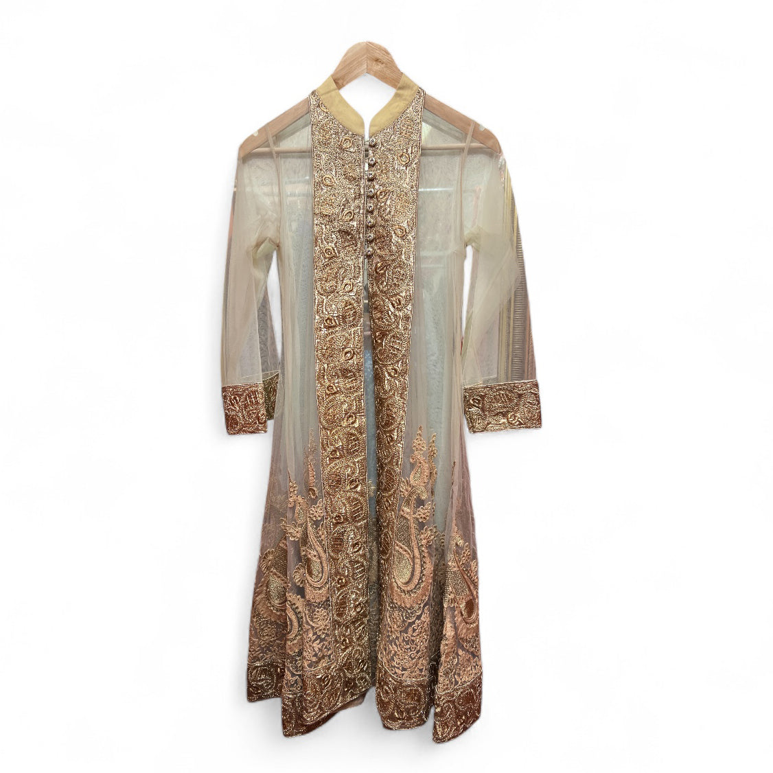 Gold Net Anarkali-Jacket Size 34