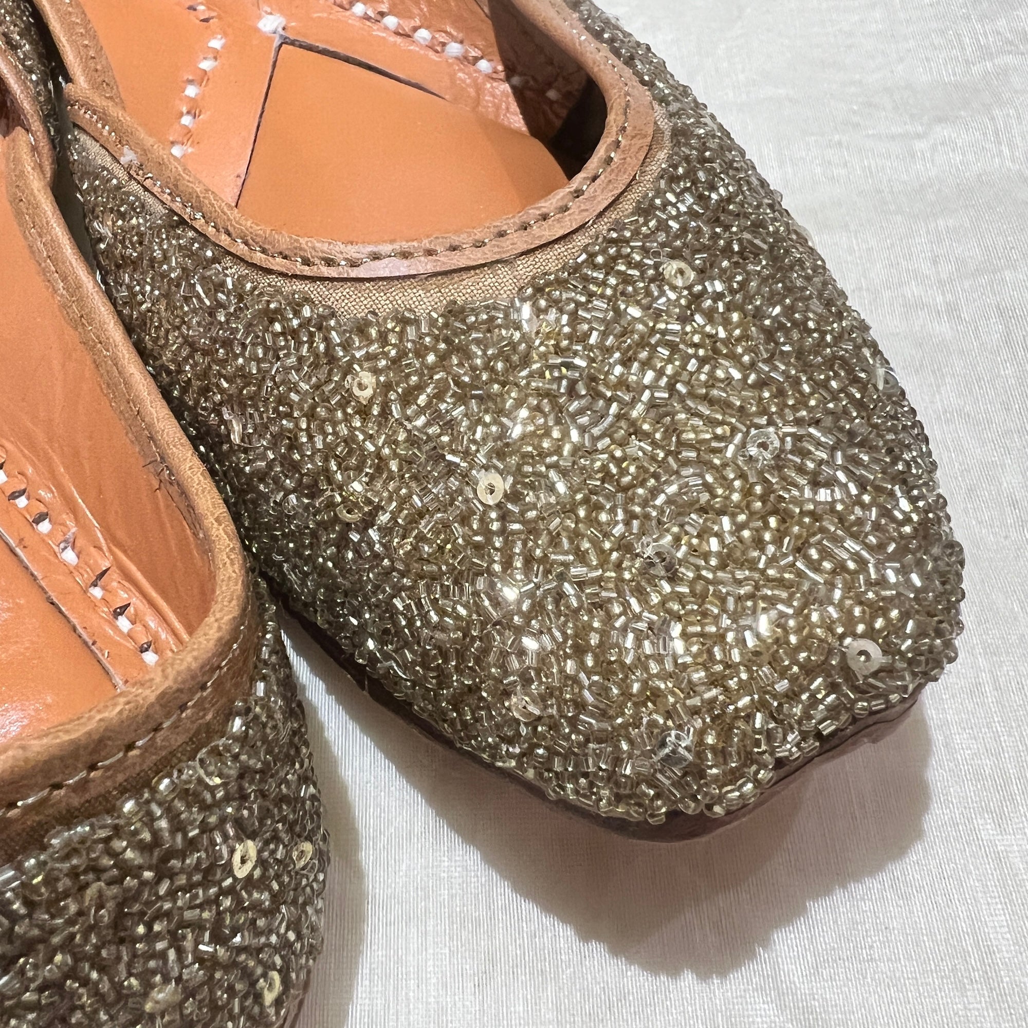 Gold Beaded Juttis