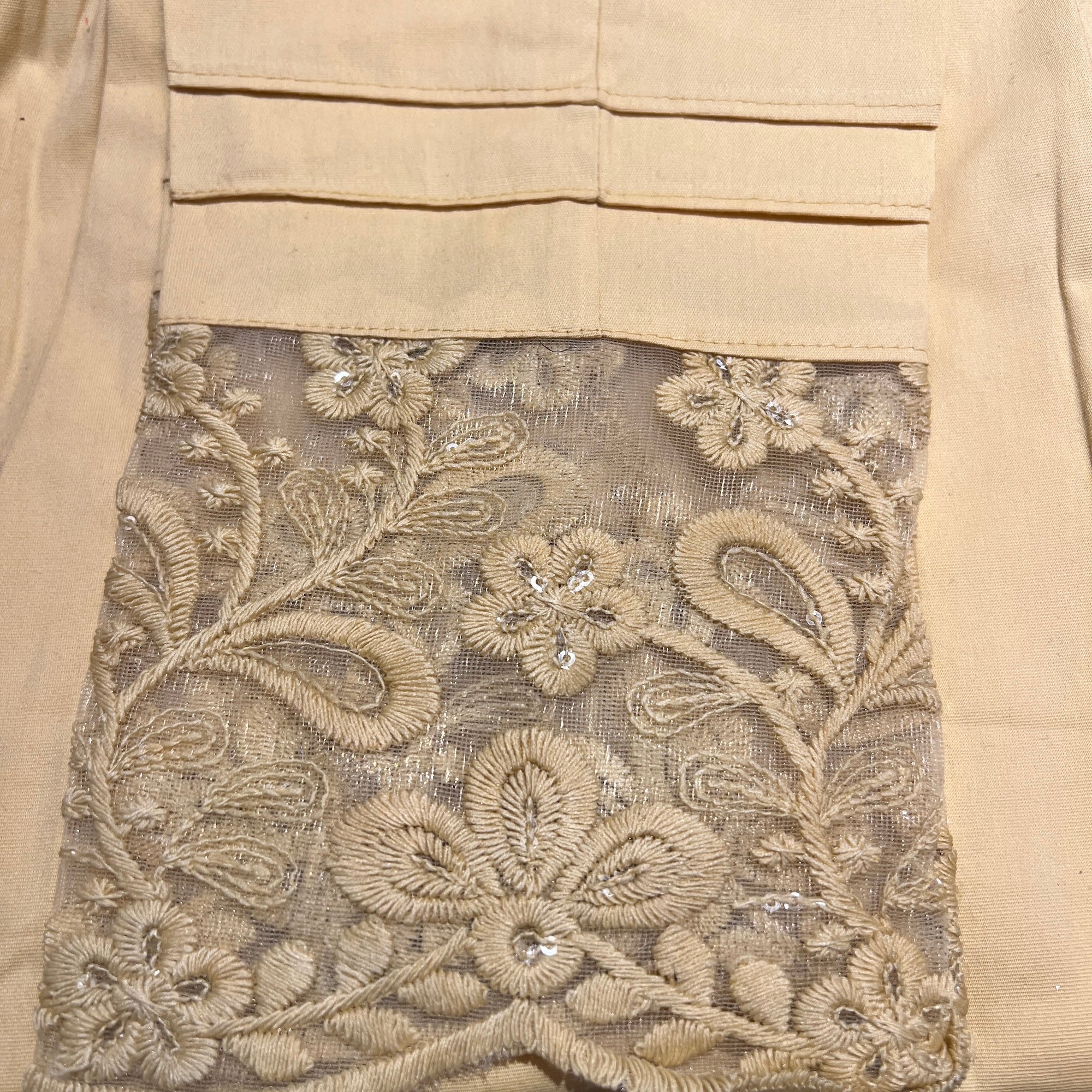 Lace Border Cigarette Pant - Vintage India NYC