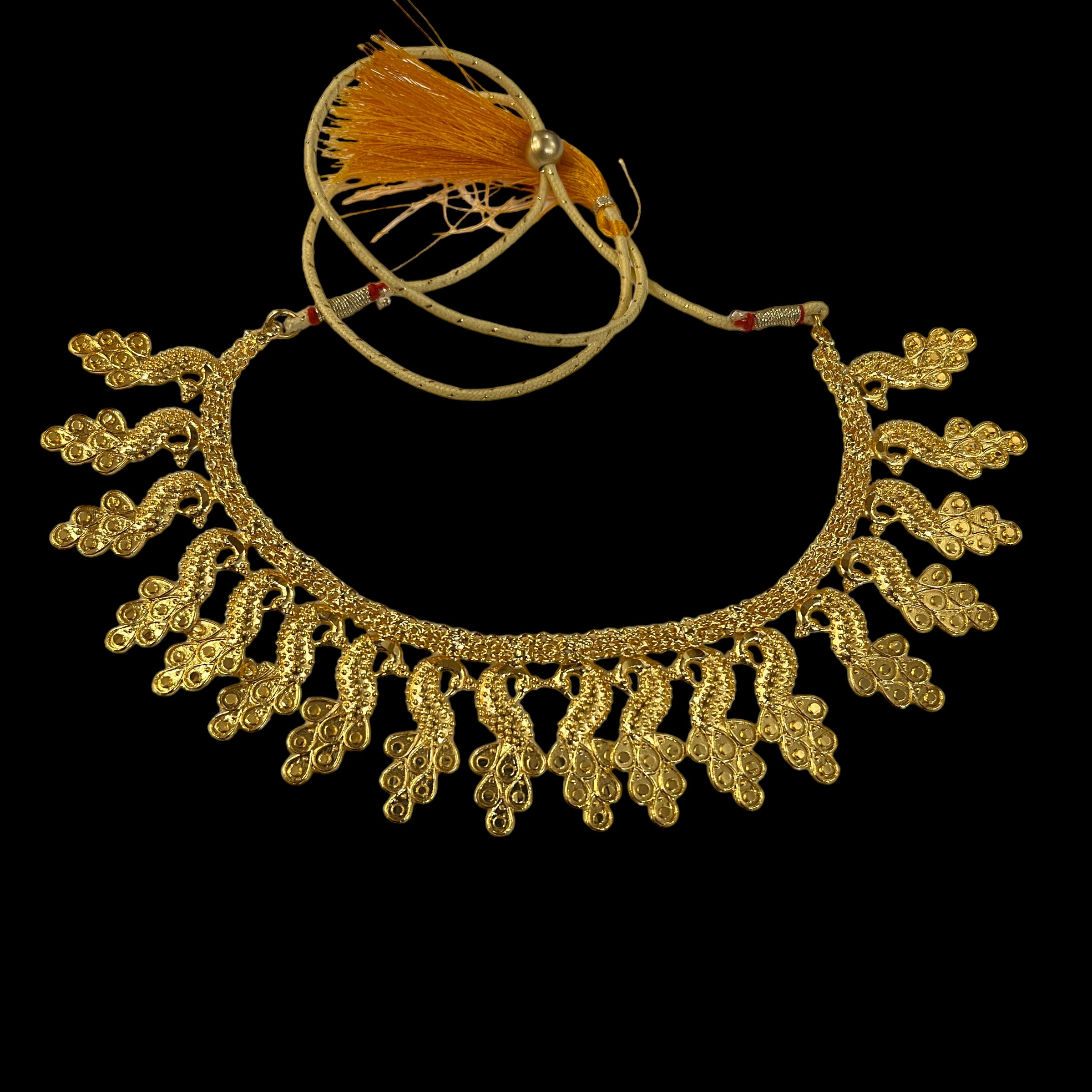 Gold Plated Peacock Neckalce - Vintage India NYC