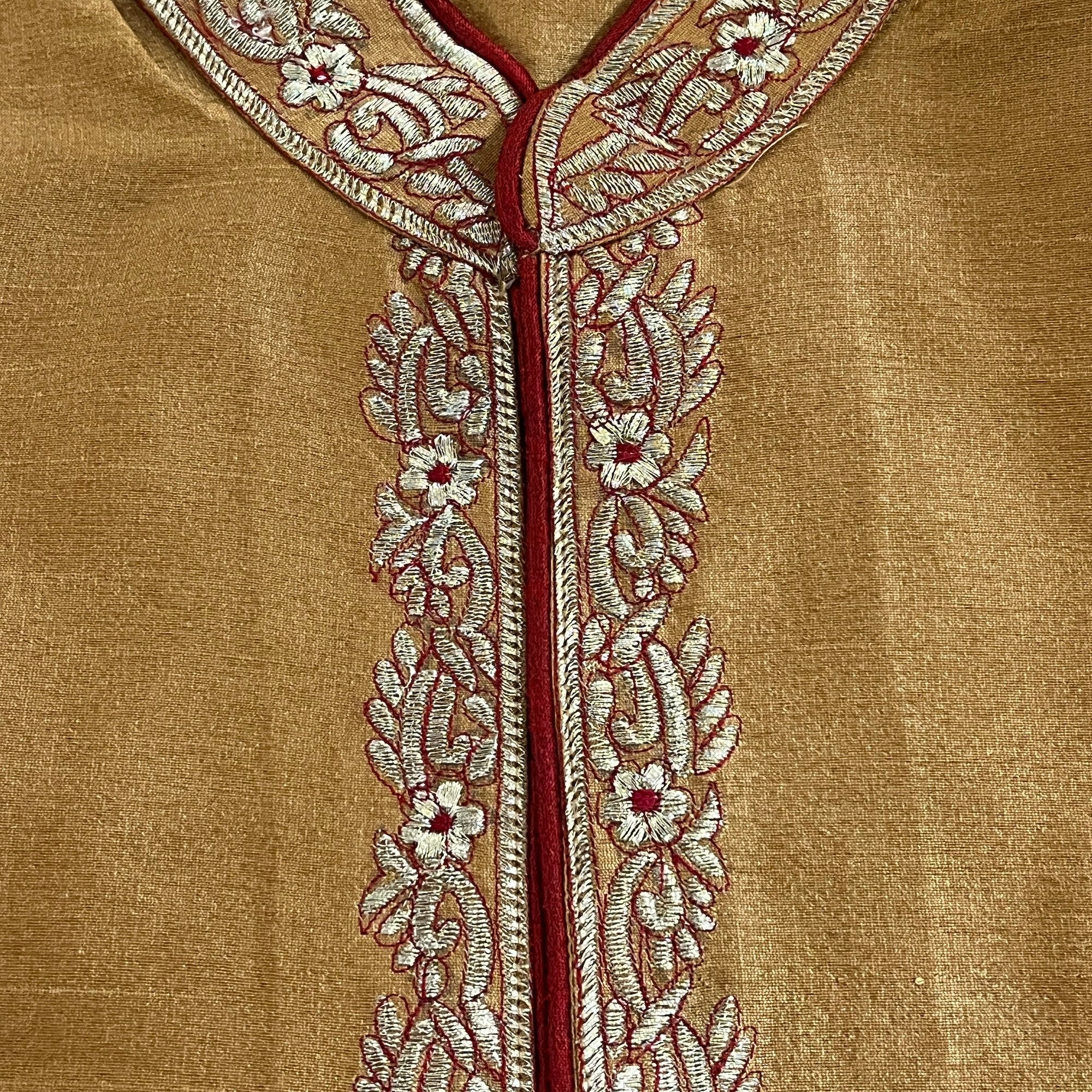 DT Gold w Red Short Kurta