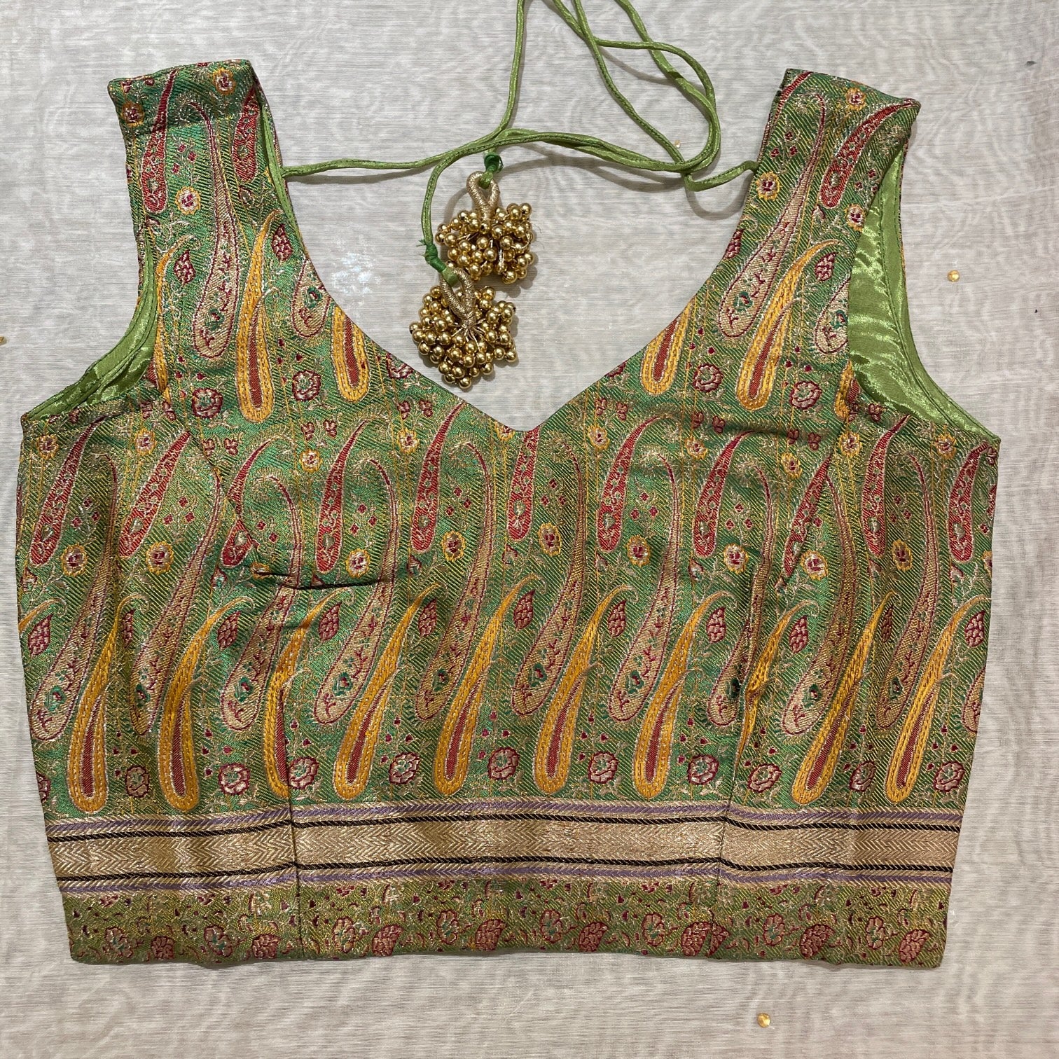Brocade Saree Blouses-Size 32 - Vintage India NYC