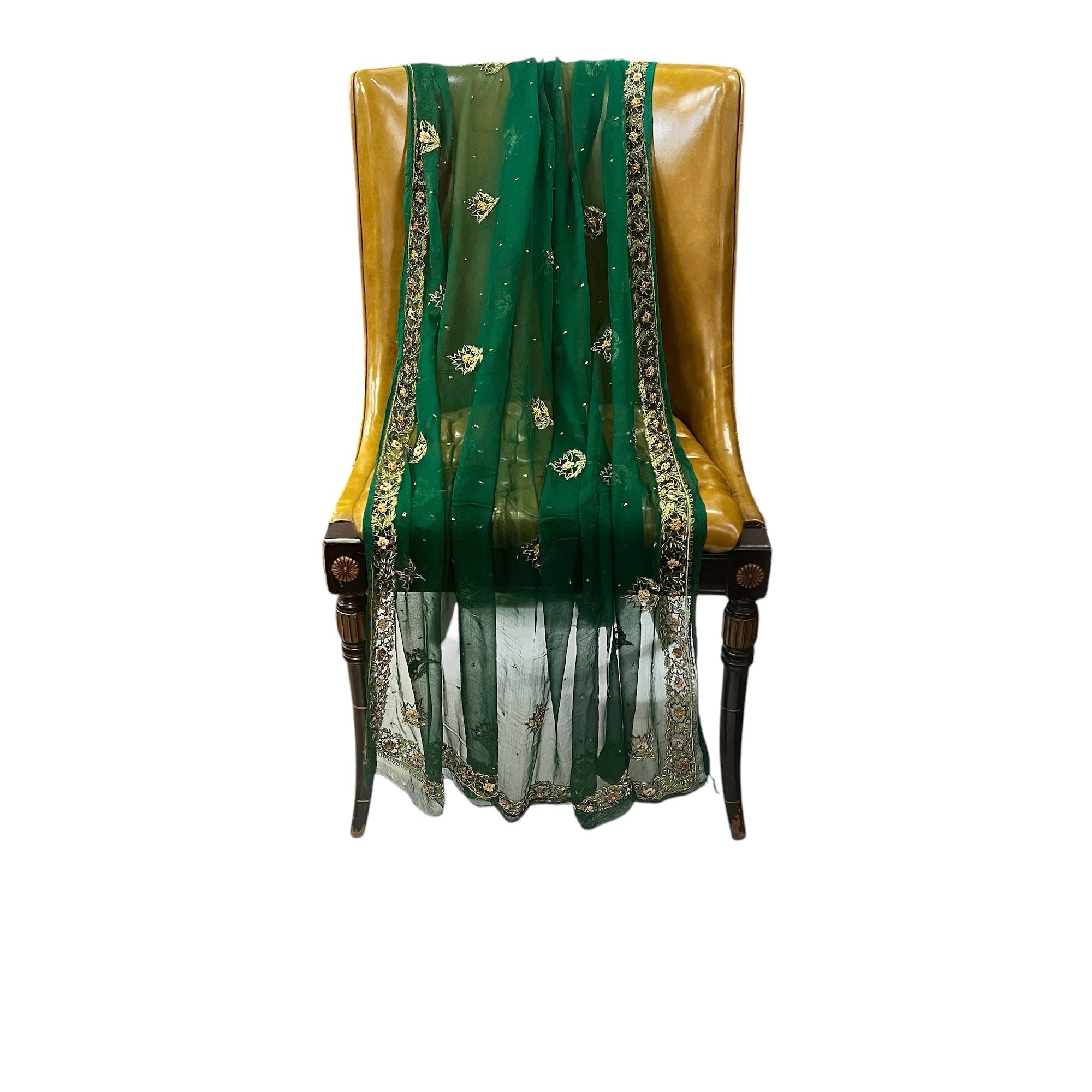 Green W Zardsoi Embroidered Dupatta 9043