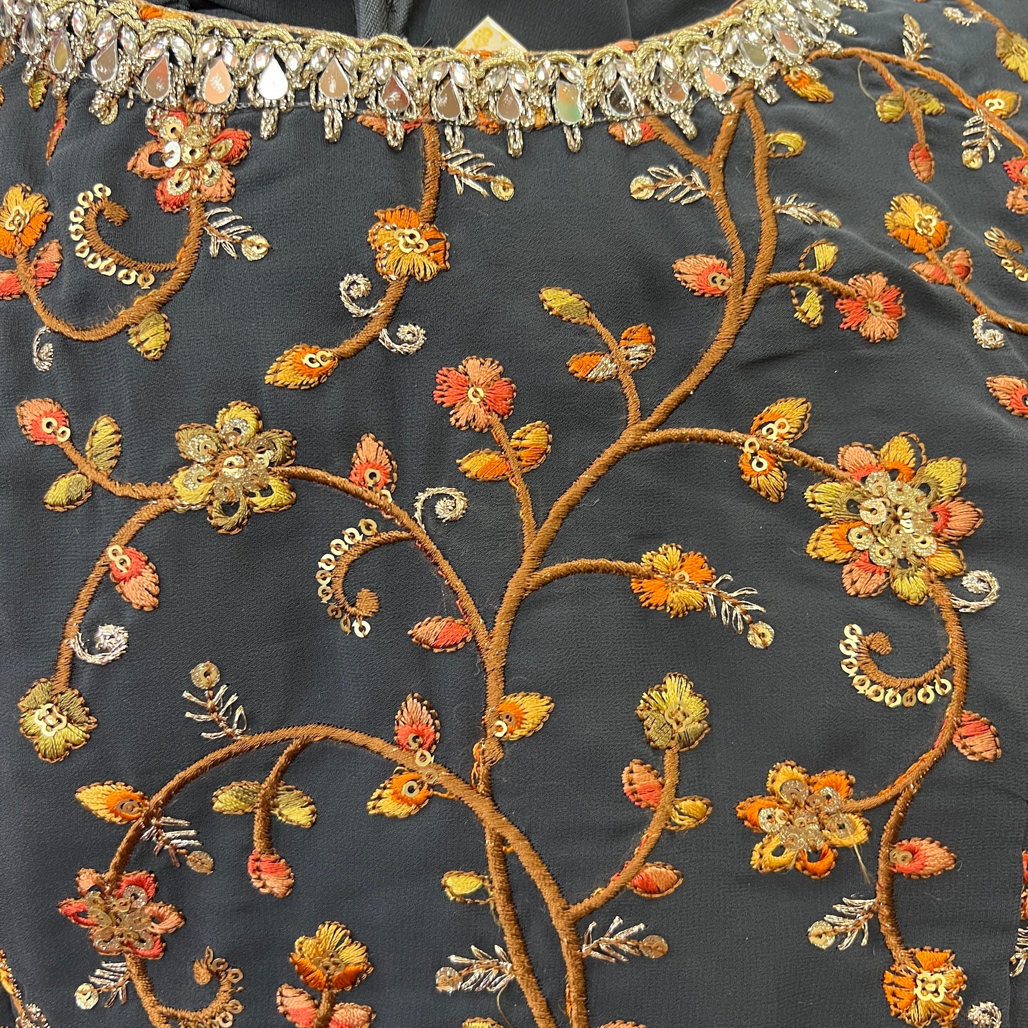 Plus Size Embroidered Gharara Set - Vintage India NYC