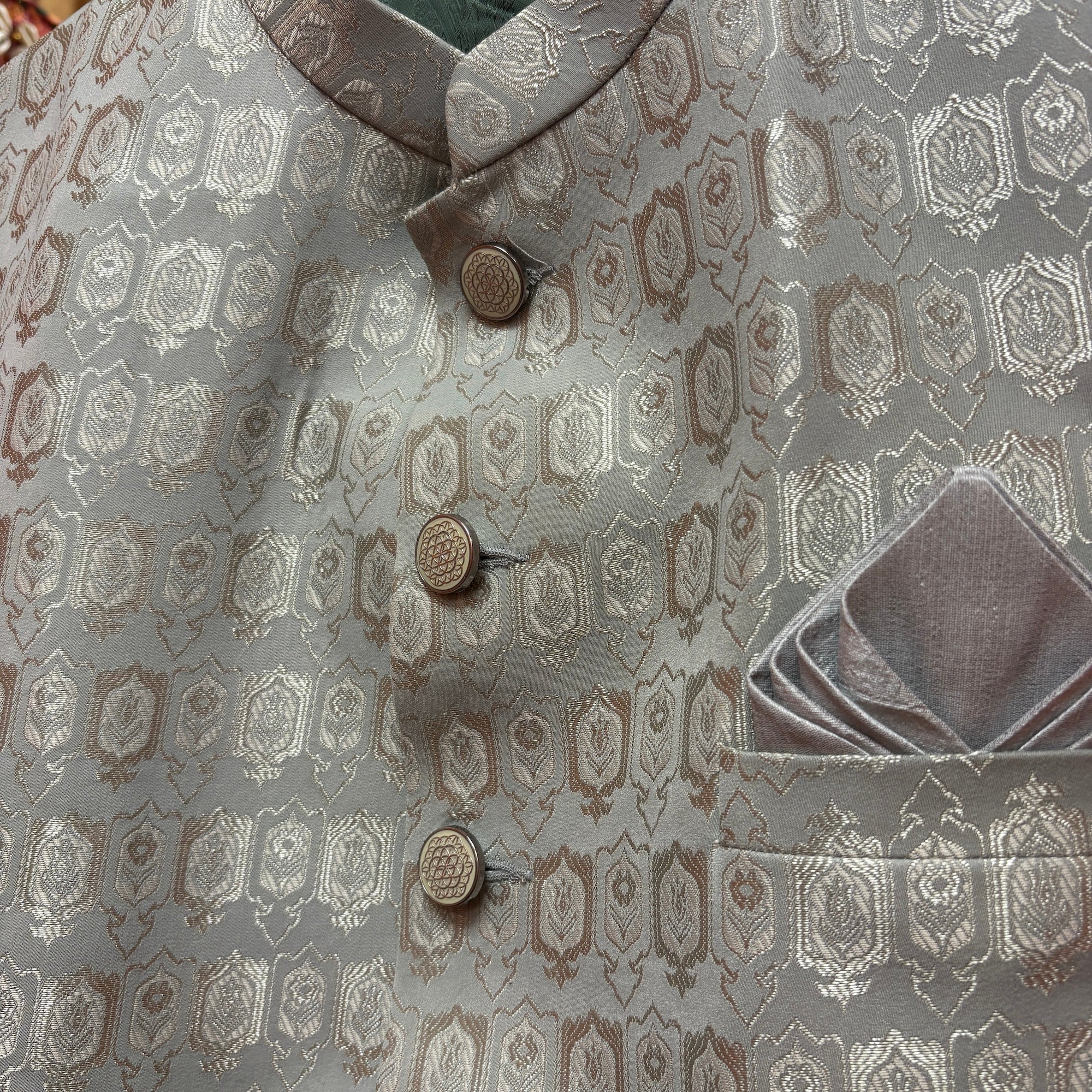 Grey Jharoka Vest