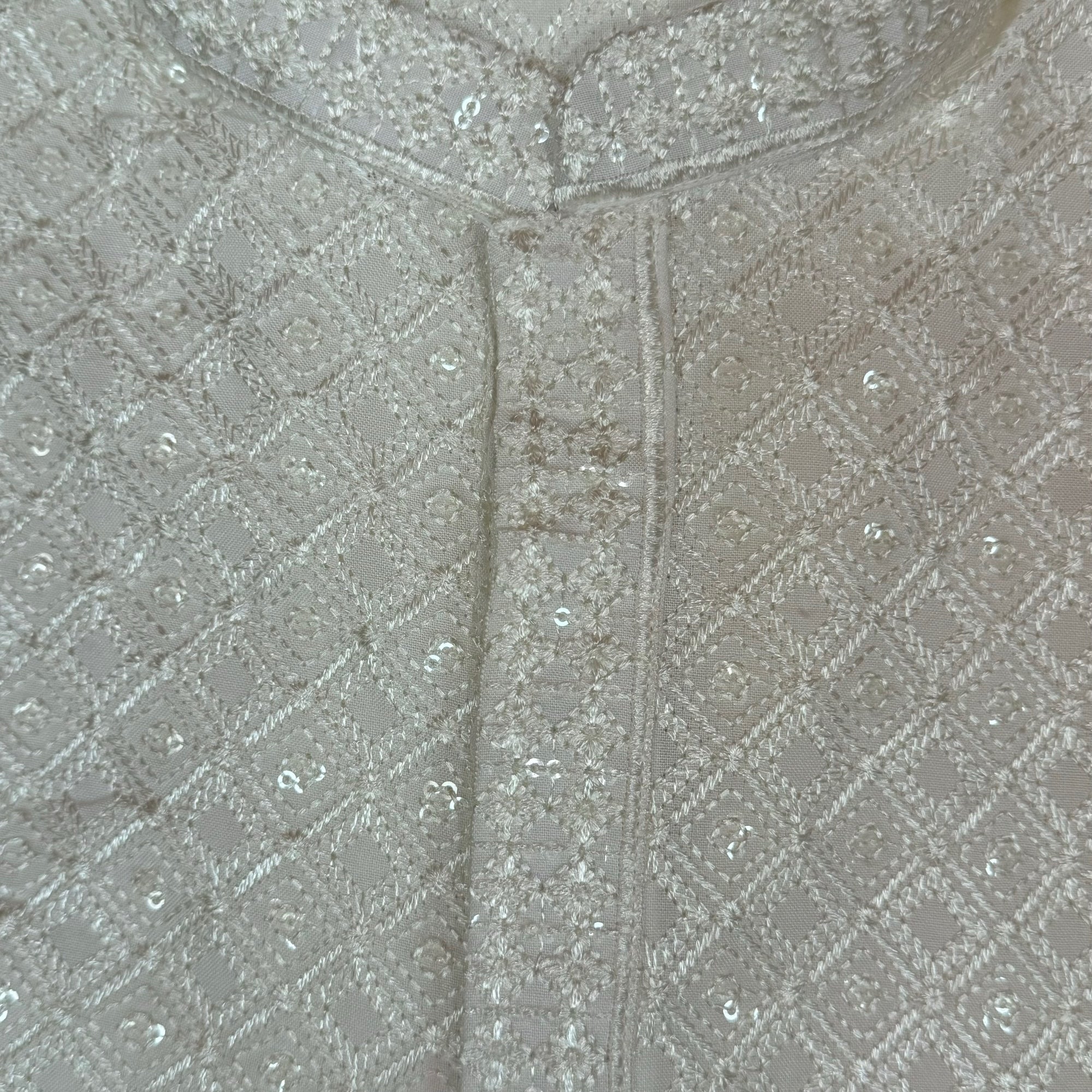 Ivory Double Diamond Sequin Kurta Set